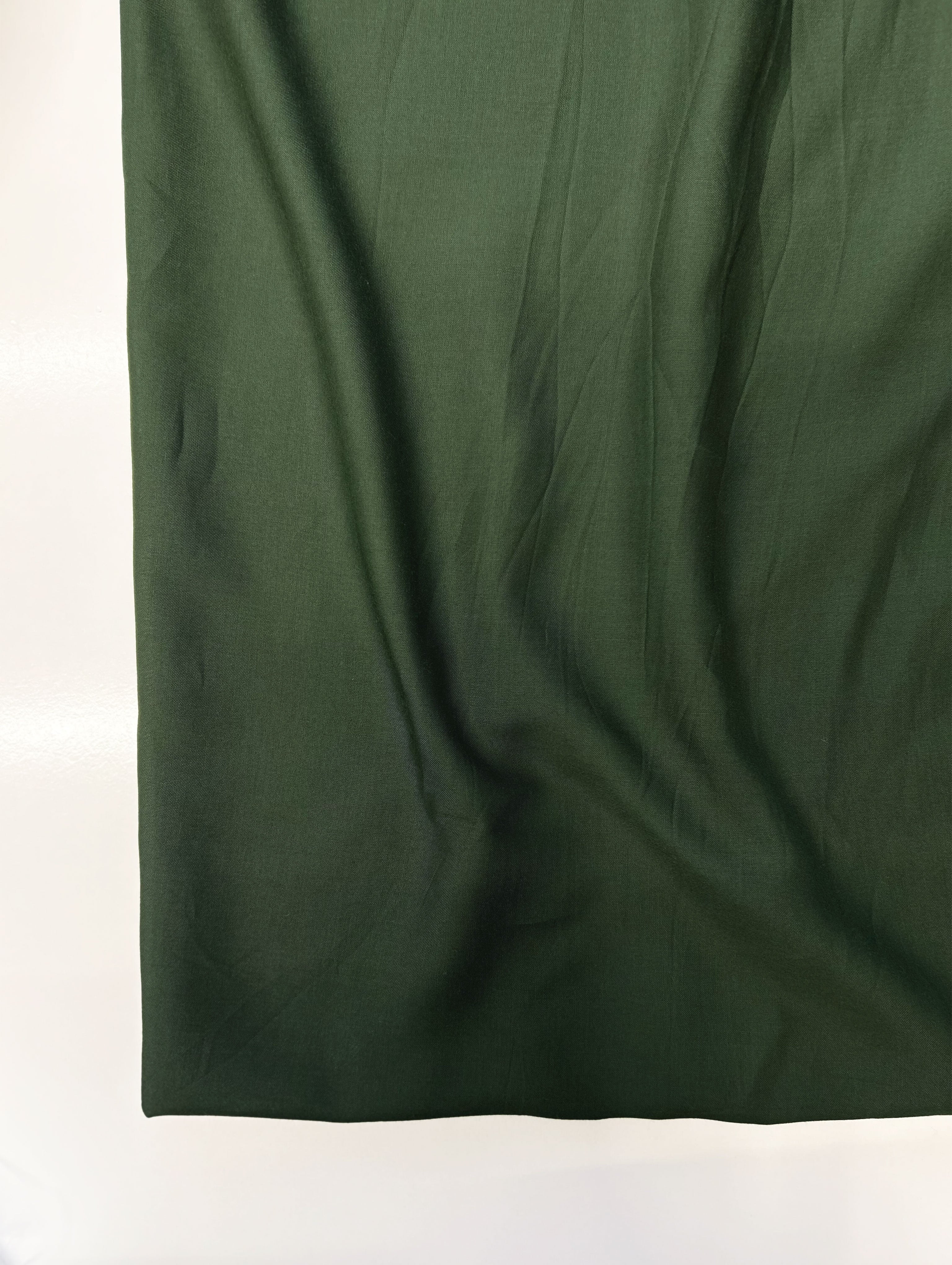 Green 60s Modal Plain Mill Dyed Fabric 58"