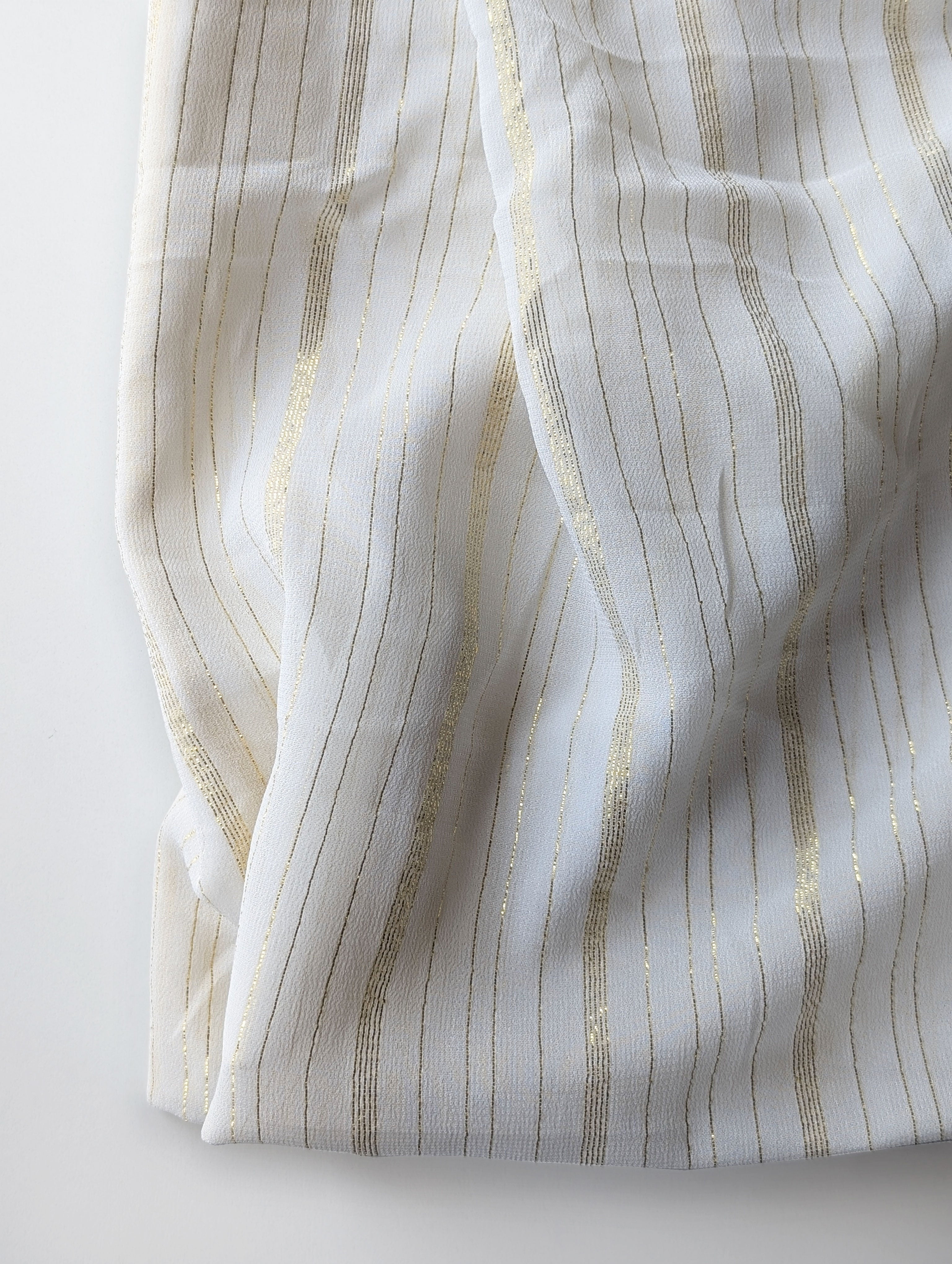 95 Gram Viscose Georgette Lurex Fabric 47" - ( Swatch 10x12" )