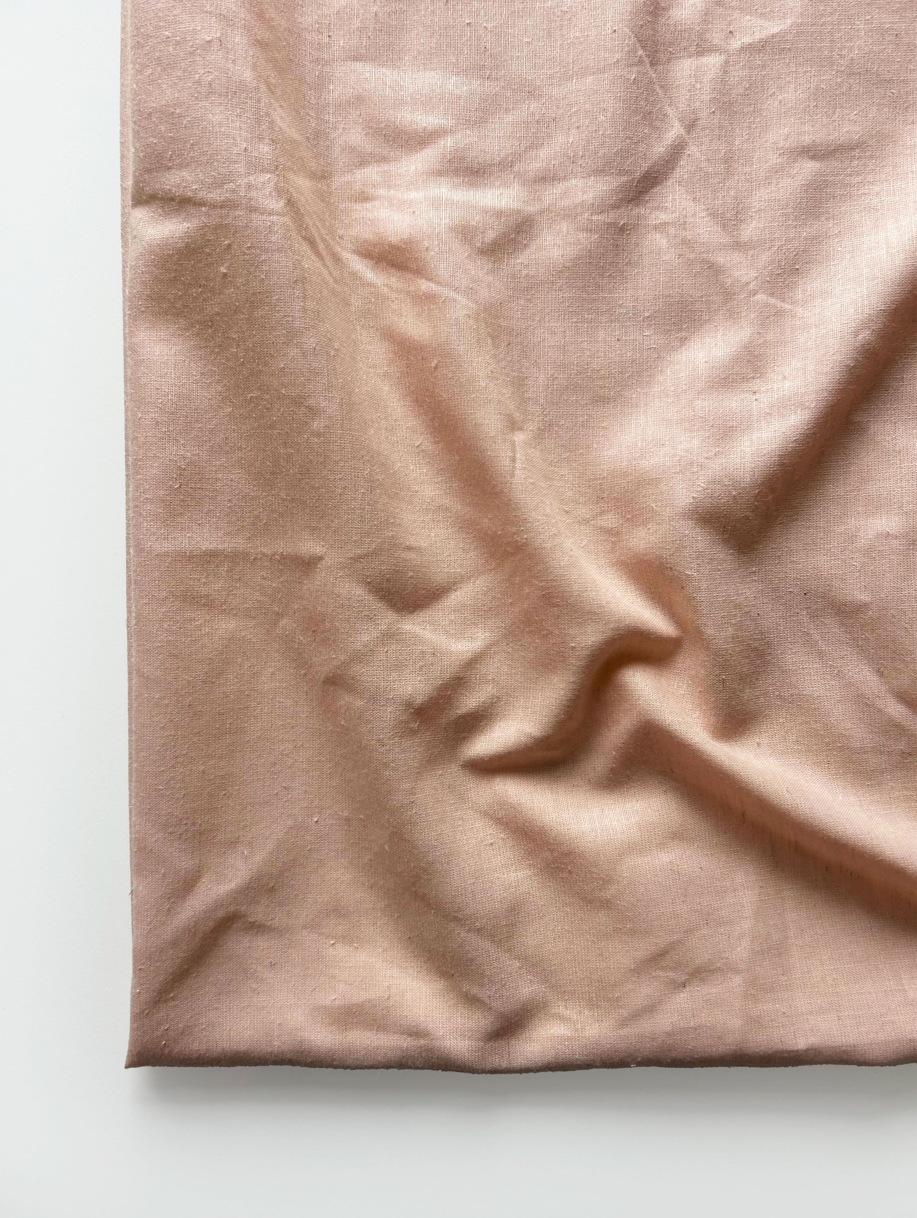 Orange Blended Cotton Neps Mill Dyed Fabric 58"