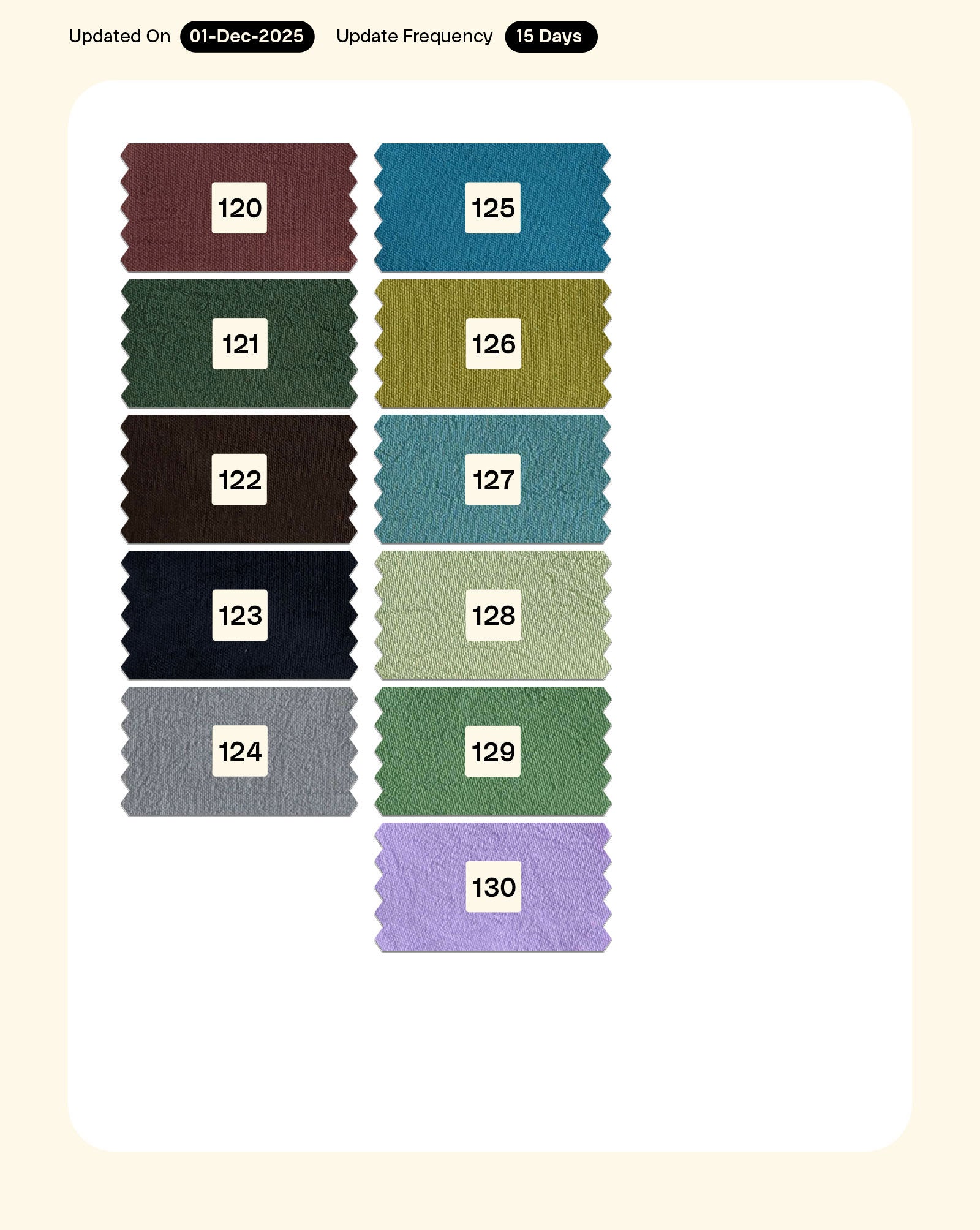 Poly Crepe Mill Dyed Fabric 58" - 19 kg