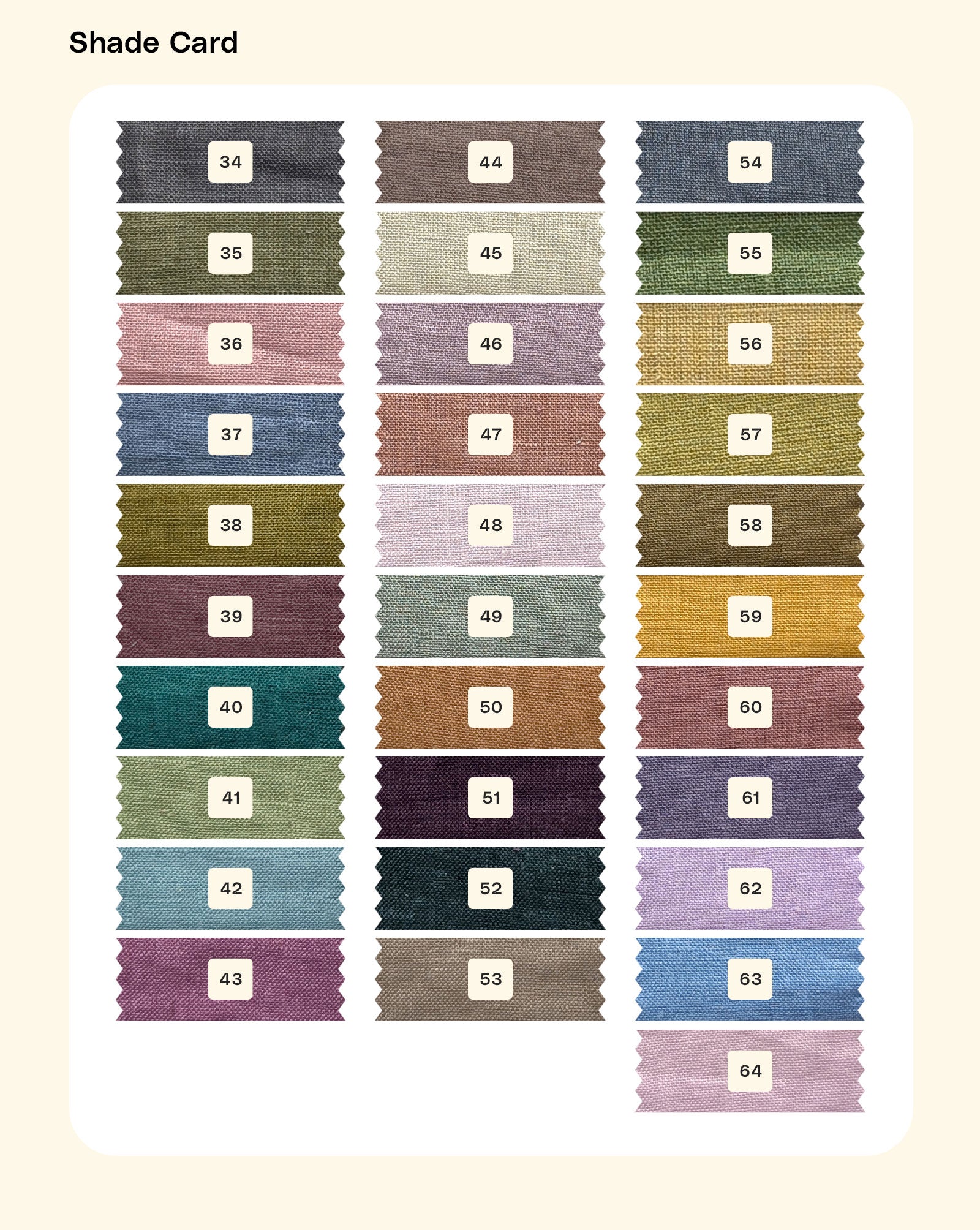 60 Lea Pure Linen Mill Dyed Fabric 58"