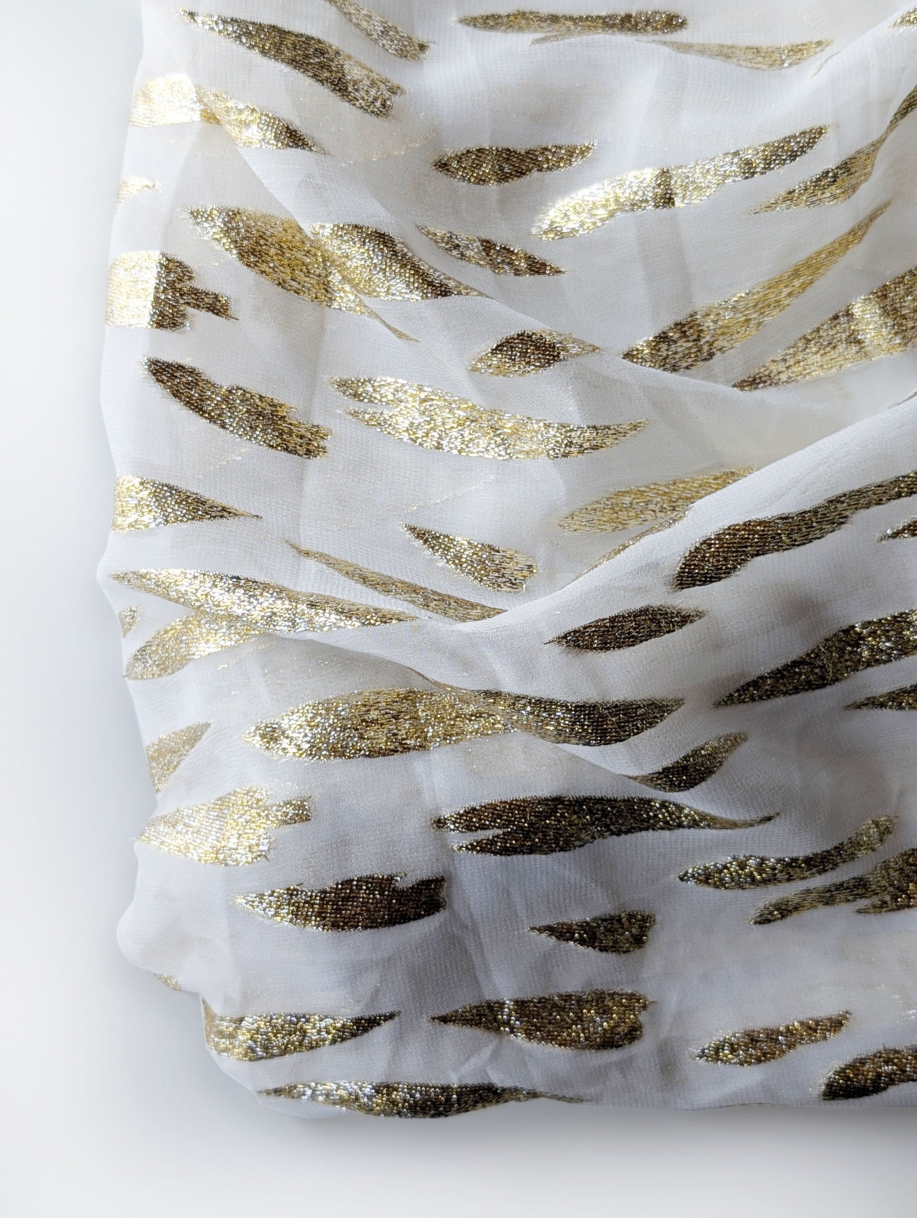 95 Gram Viscose Georgette Jacquard Fabric 54" - ( Swatch 10x12" )