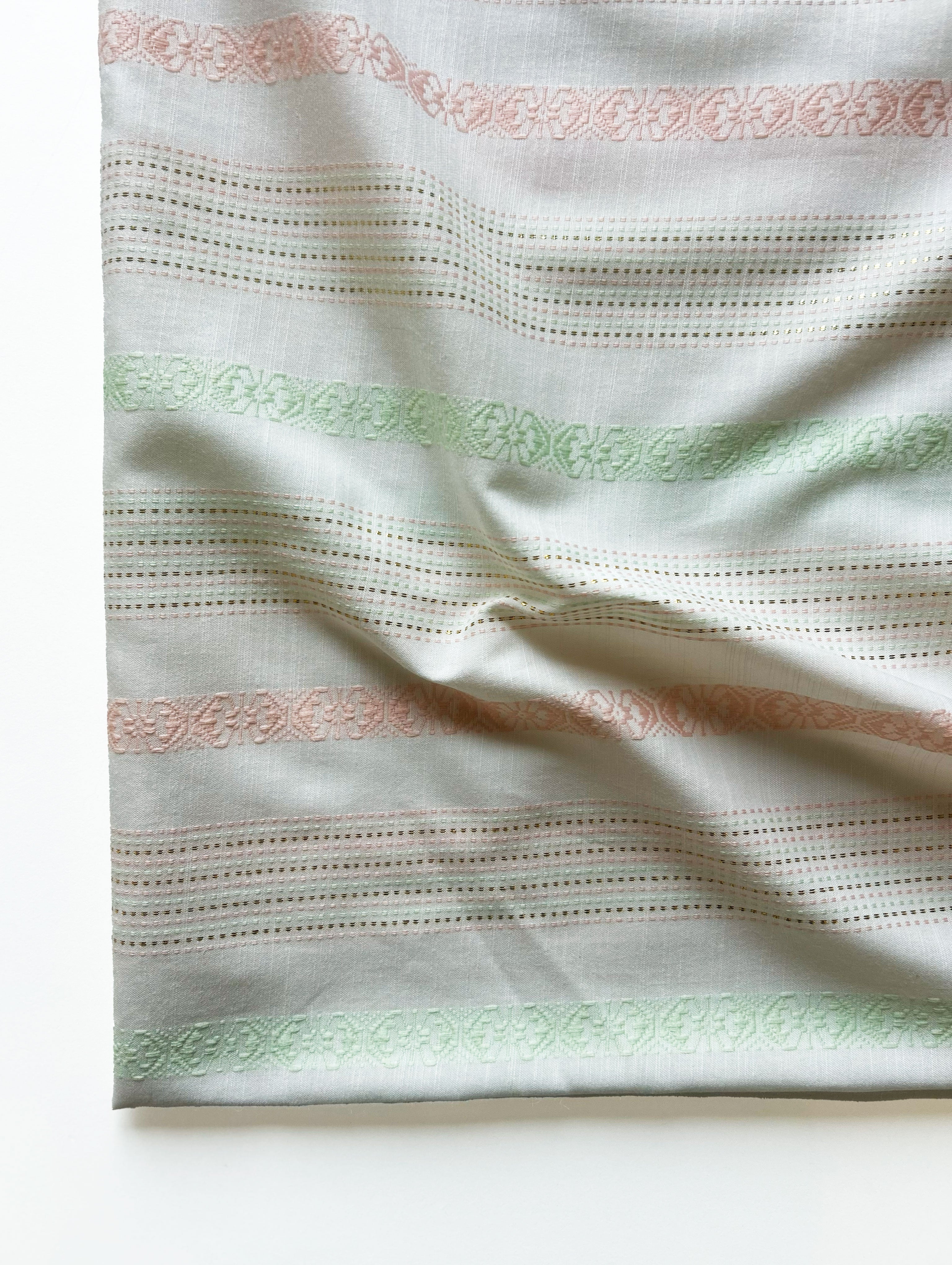 White Loom Textured Blended Viscose Dobby Yarn Dyed Fabric 57"