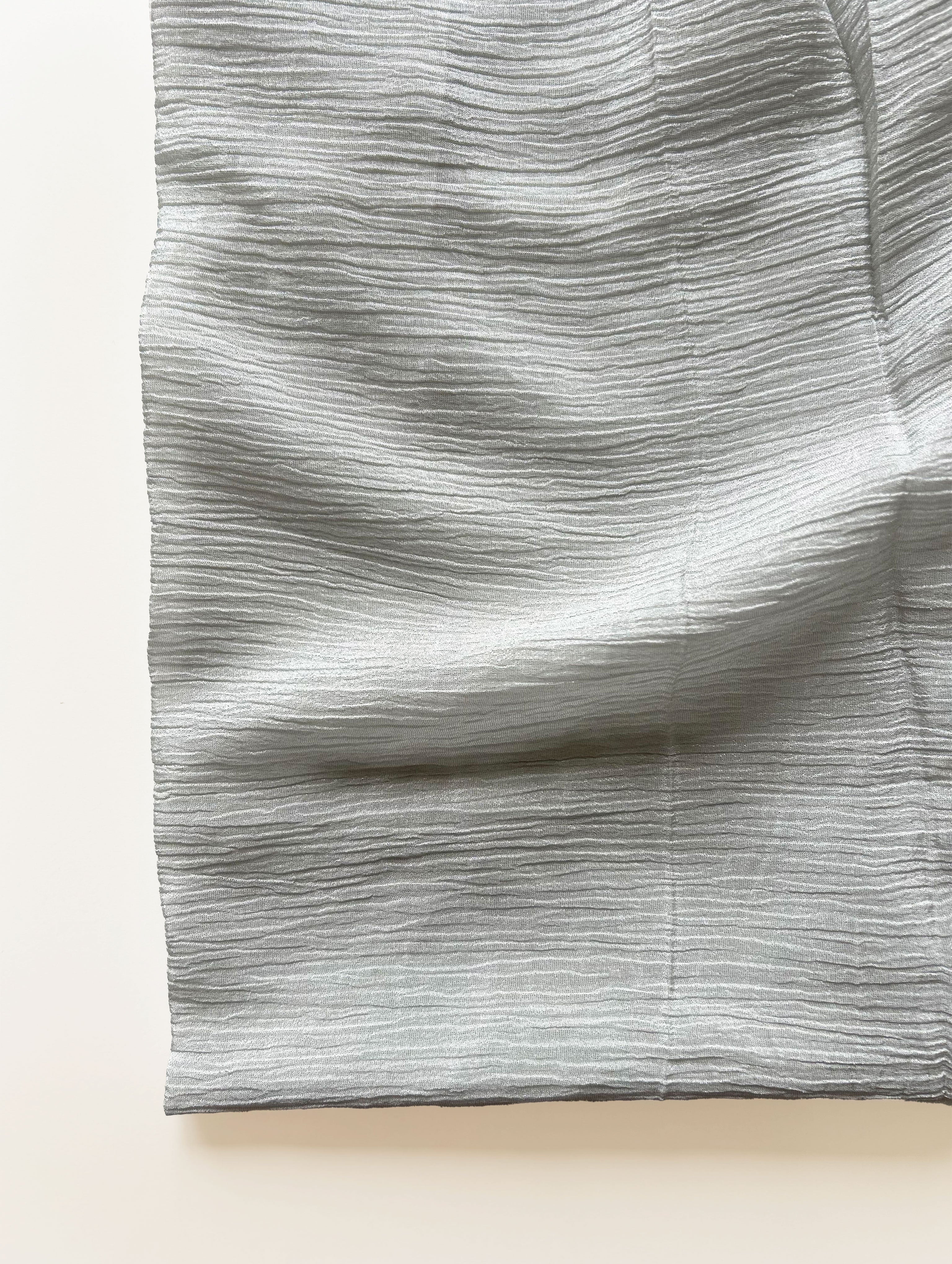 75 Gram Viscose Silver Tissue Crushed Fabric