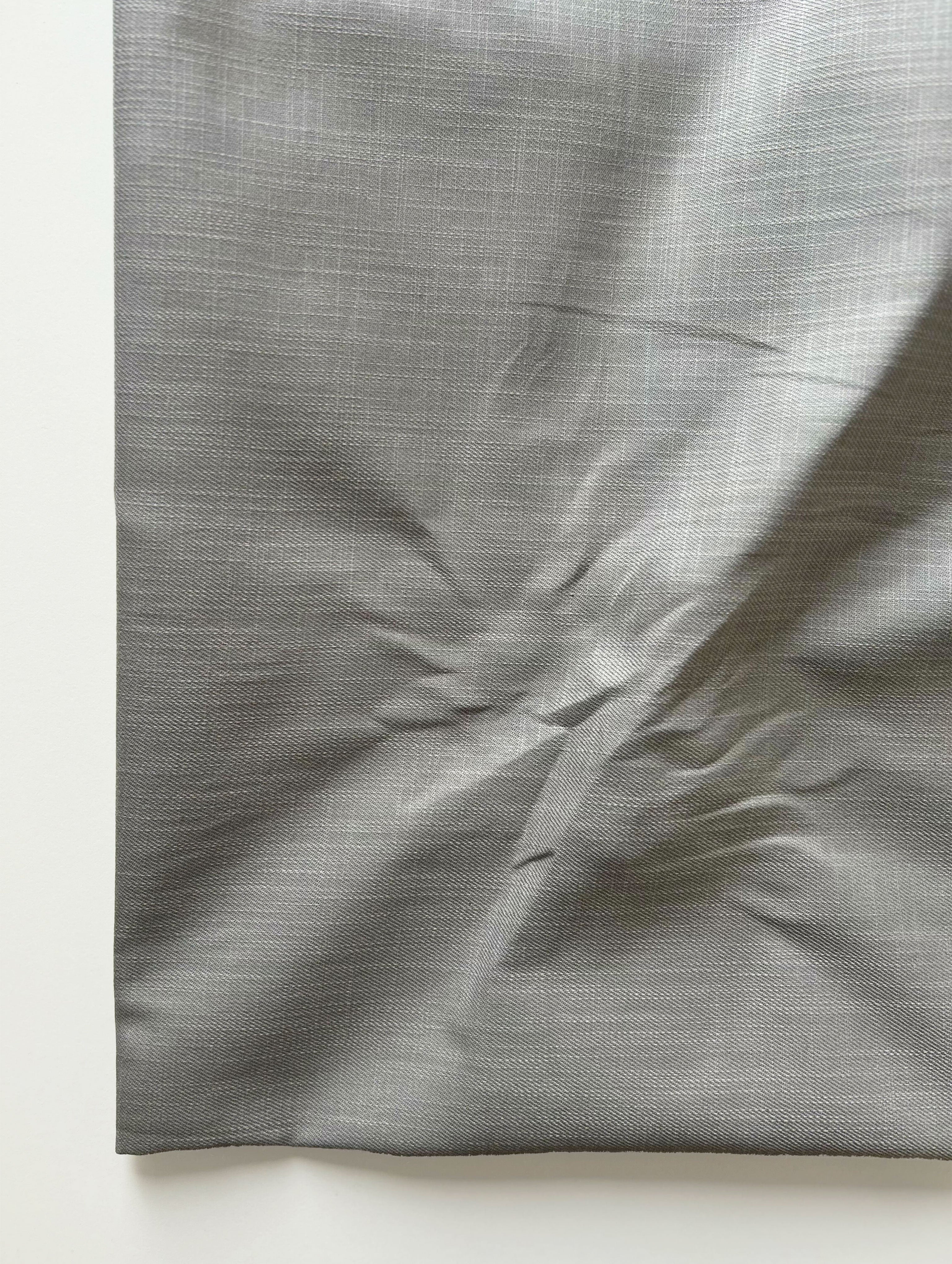 Grey 20s Double Sided Cotton Slub Twill Mill Dyed Fabric 57"