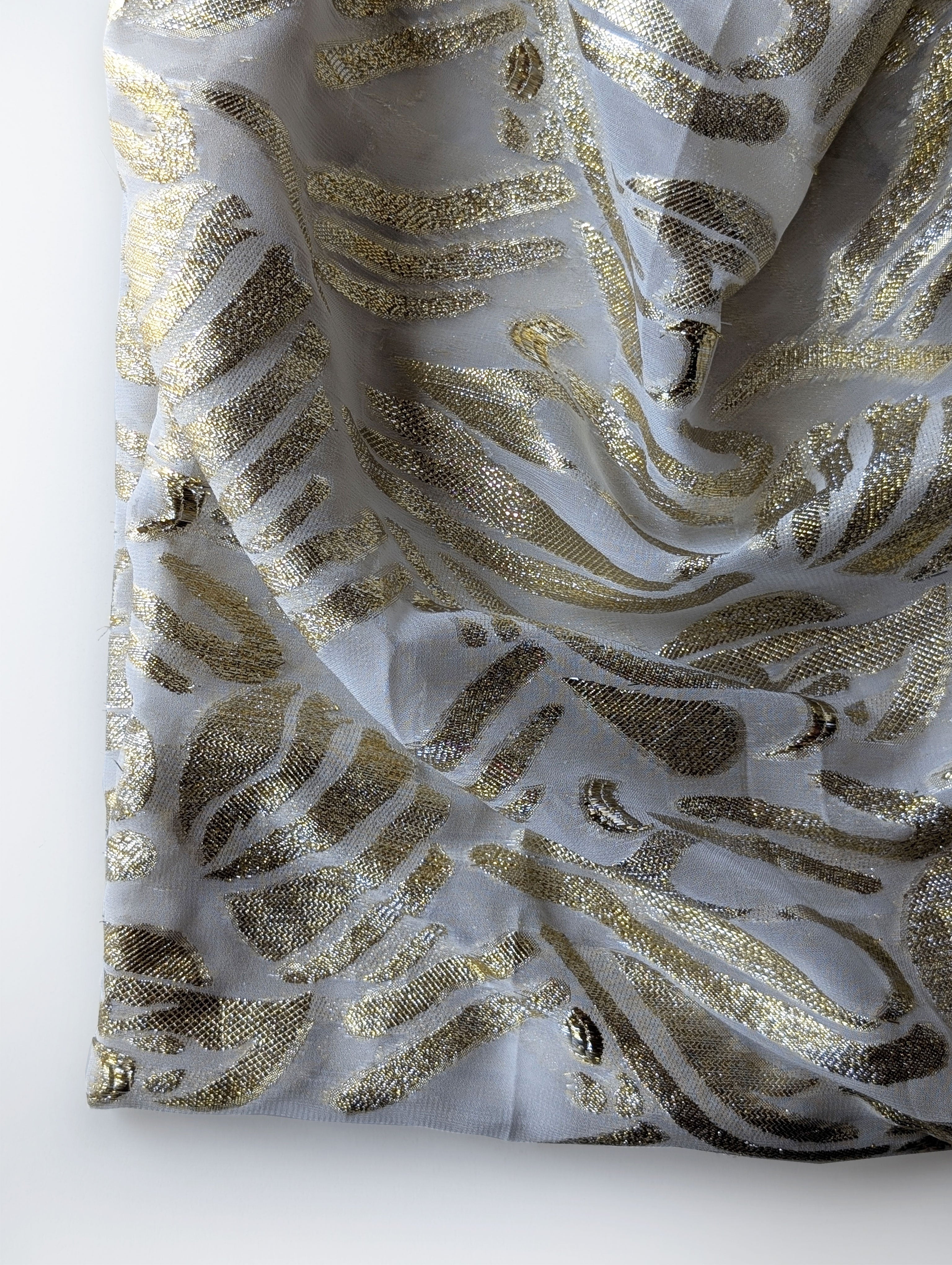 105 Gram Viscose Georgette Jacquard Fabric 54" - ( Swatch 10x12" )