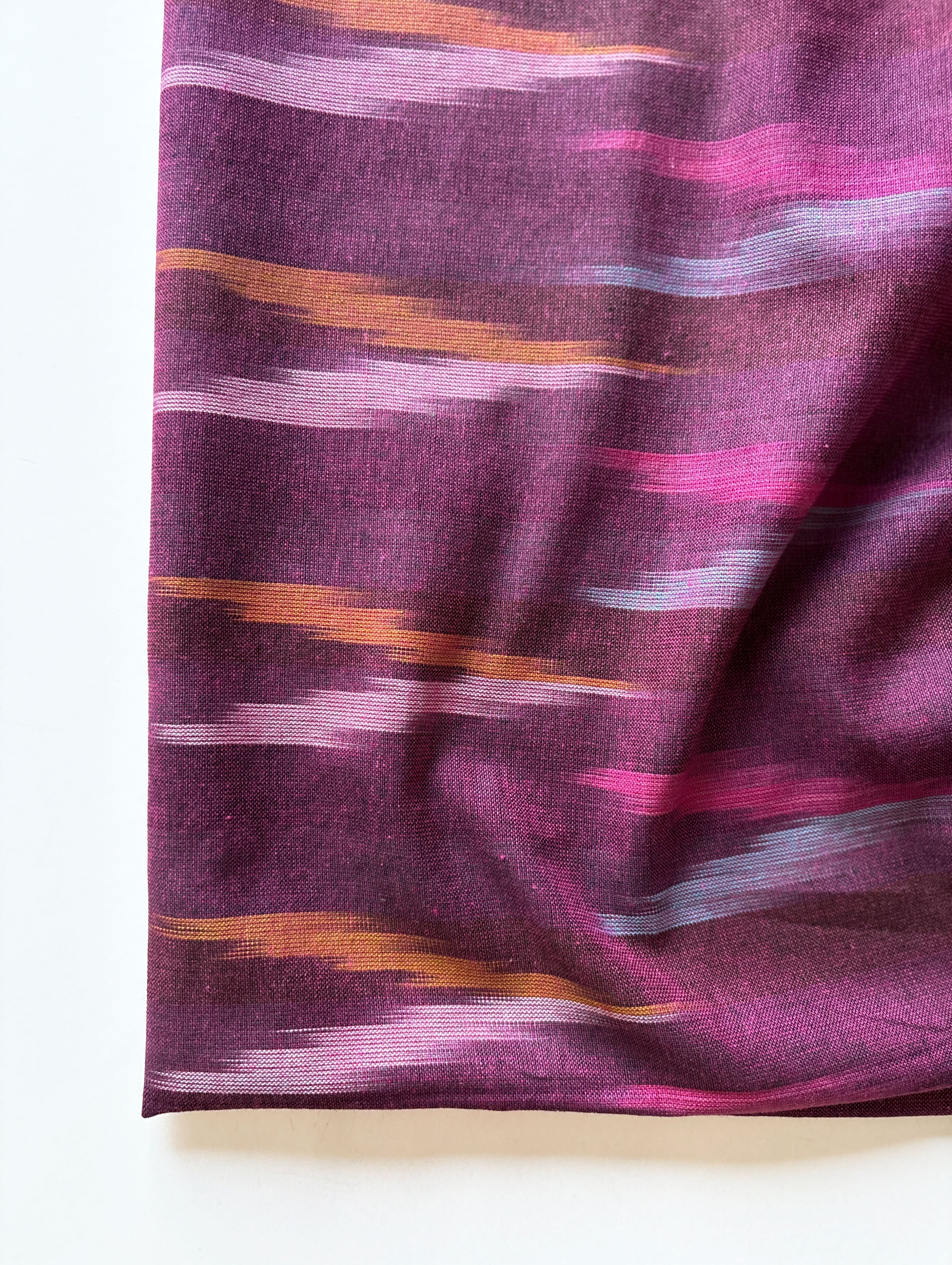 Fuchsia Ikat Cotton Fabric