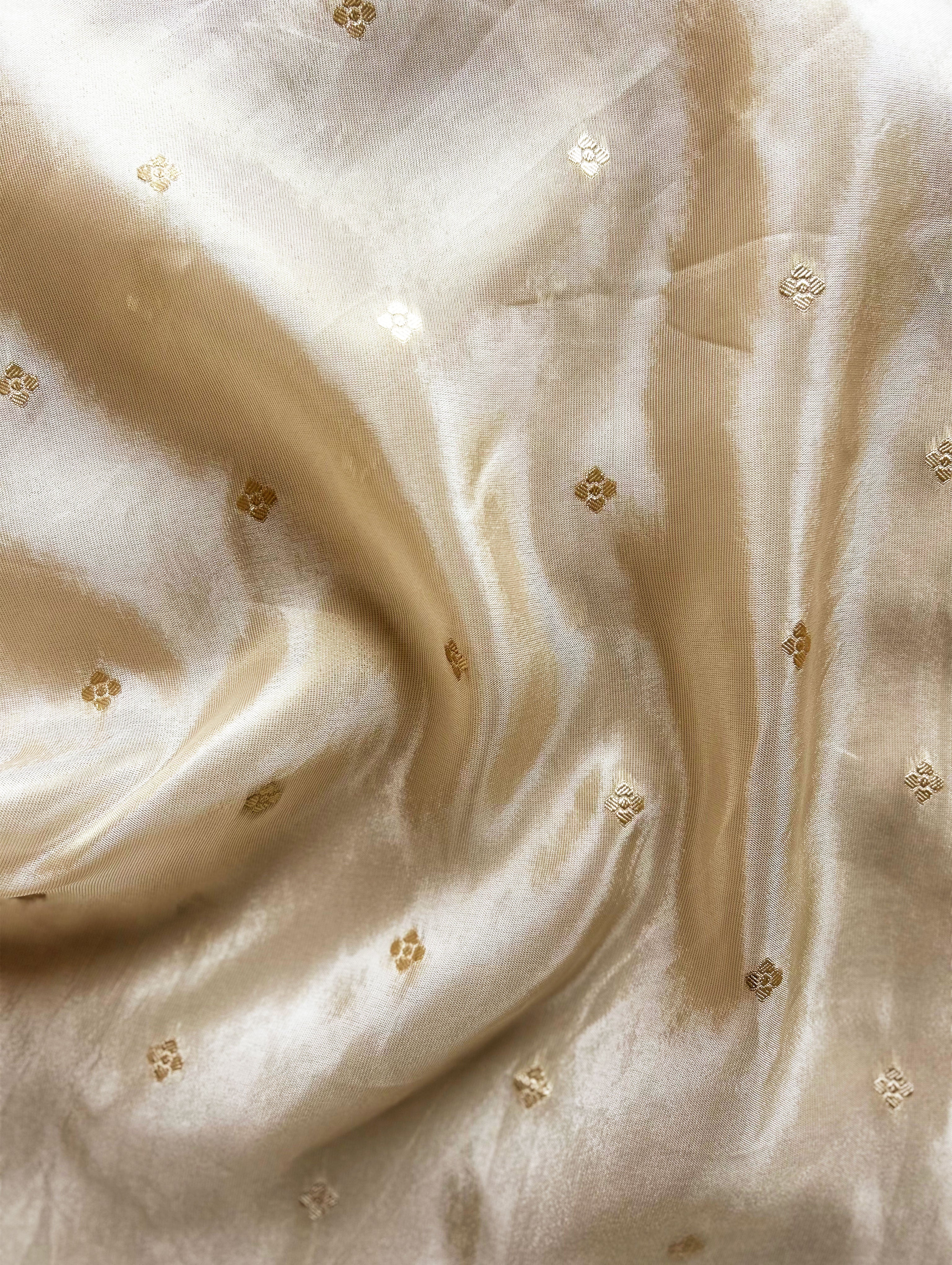 60 Gram Viscose HO Tissue Silk Booti Jacquard Fabric - ( Swatch 10x12" )