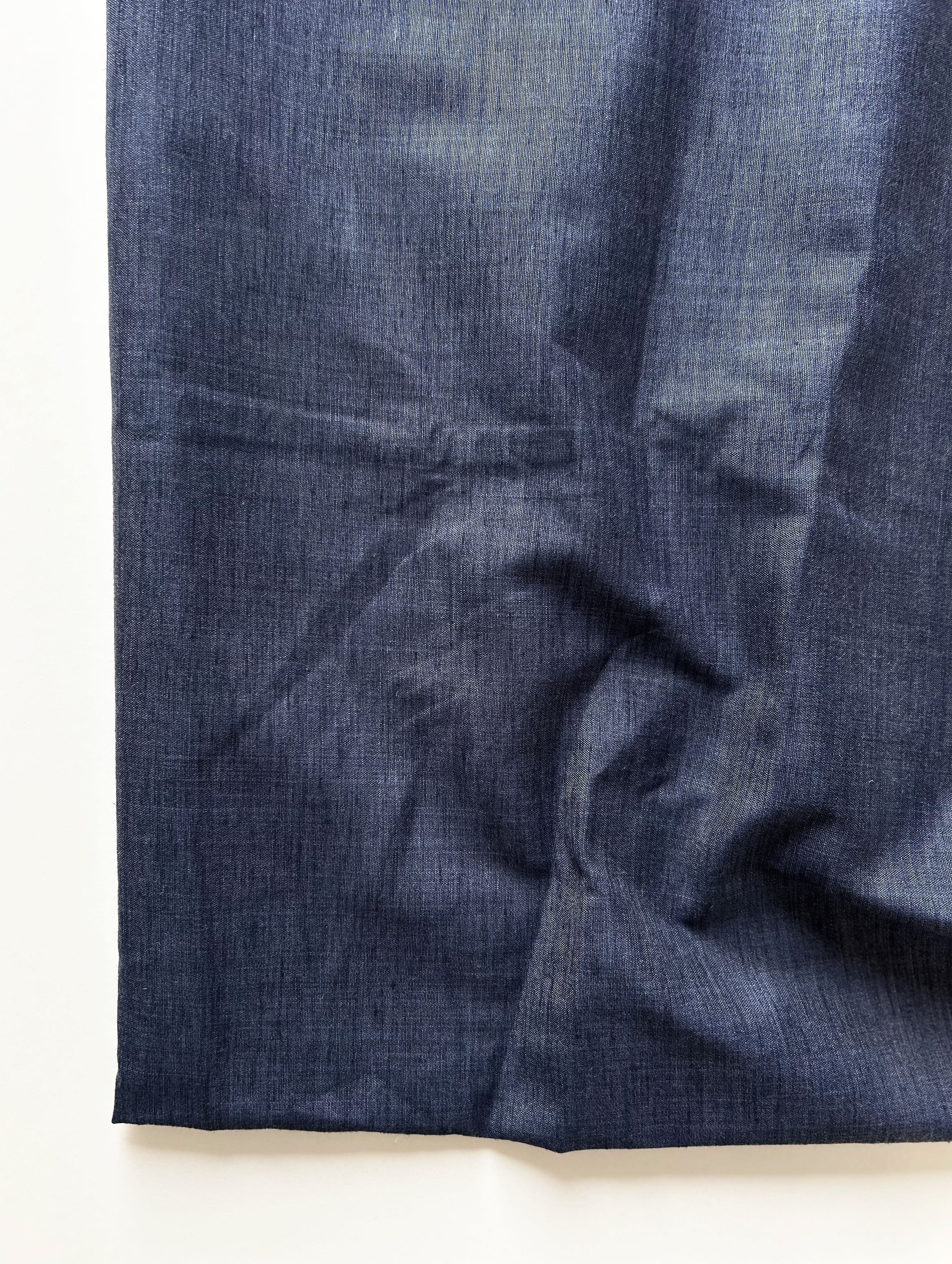 Blue Blended Cotton Yarn Dyed Denim Fabric 57"