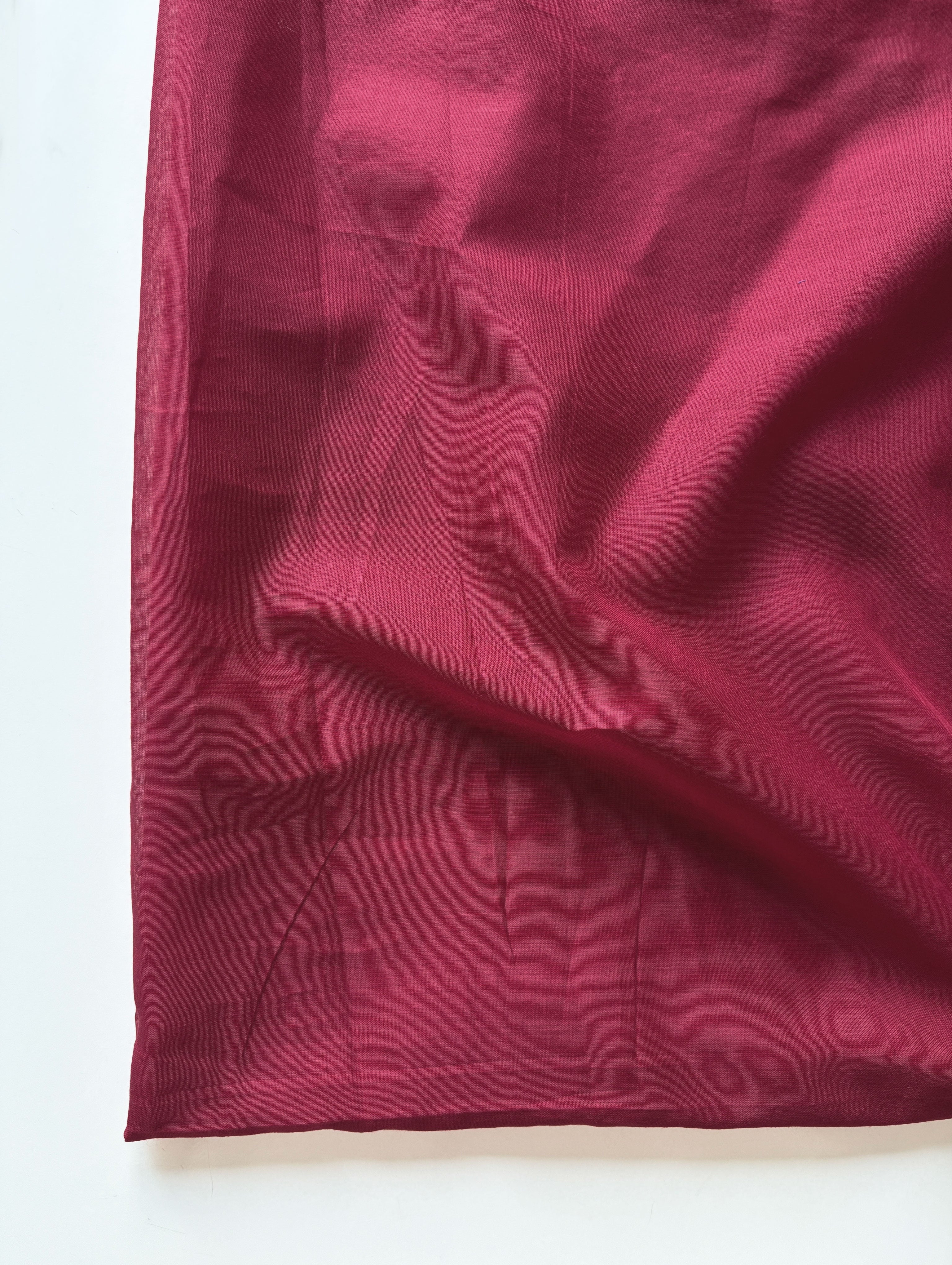Maroon (92 x 80) Voile Cotton Mill Dyed Fabric