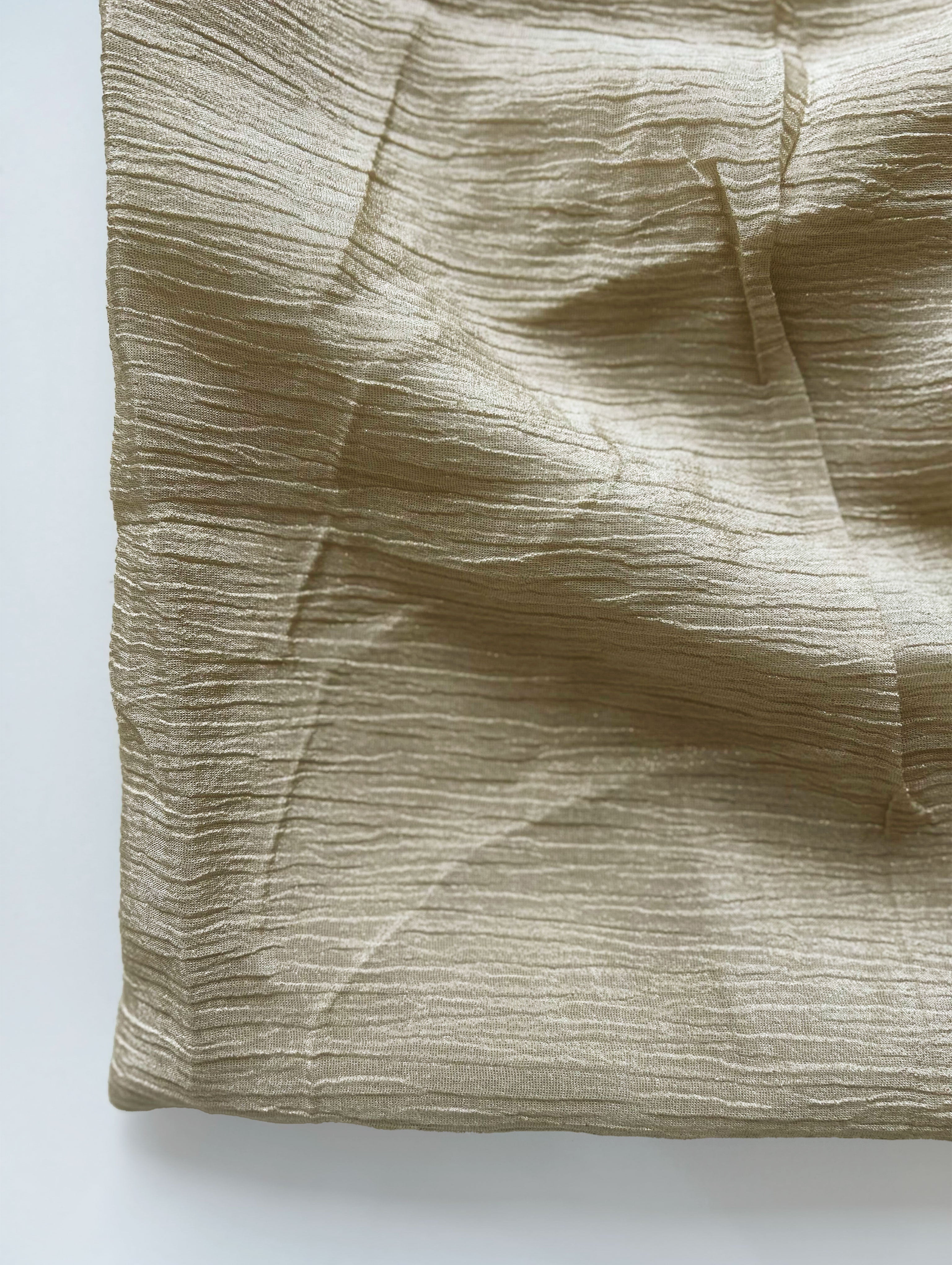 75 Gram Viscose Copper Tissue Crushed Fabric