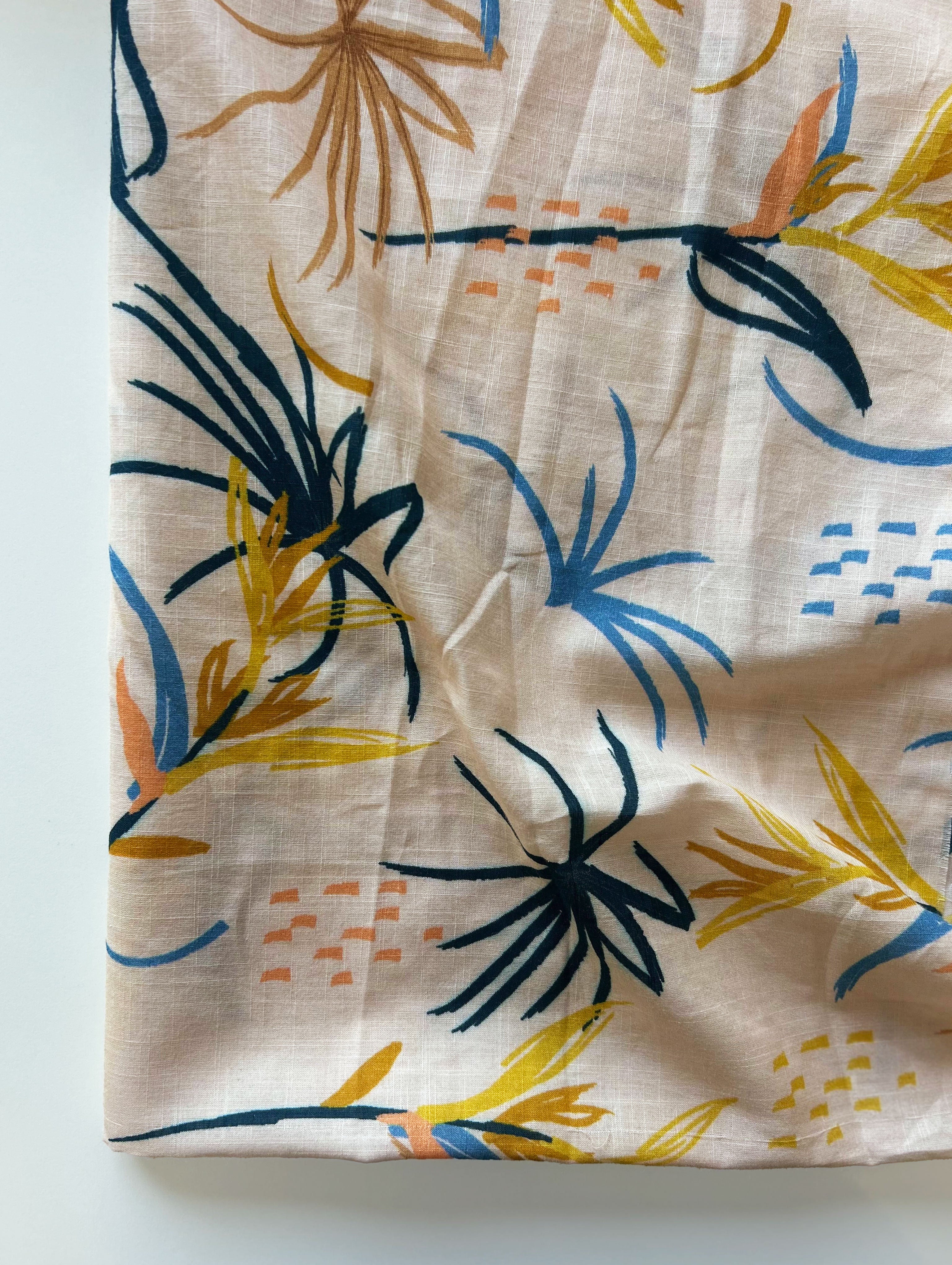 Peach Digital Print 60s (92 x 88) Cotton Slub Fabric