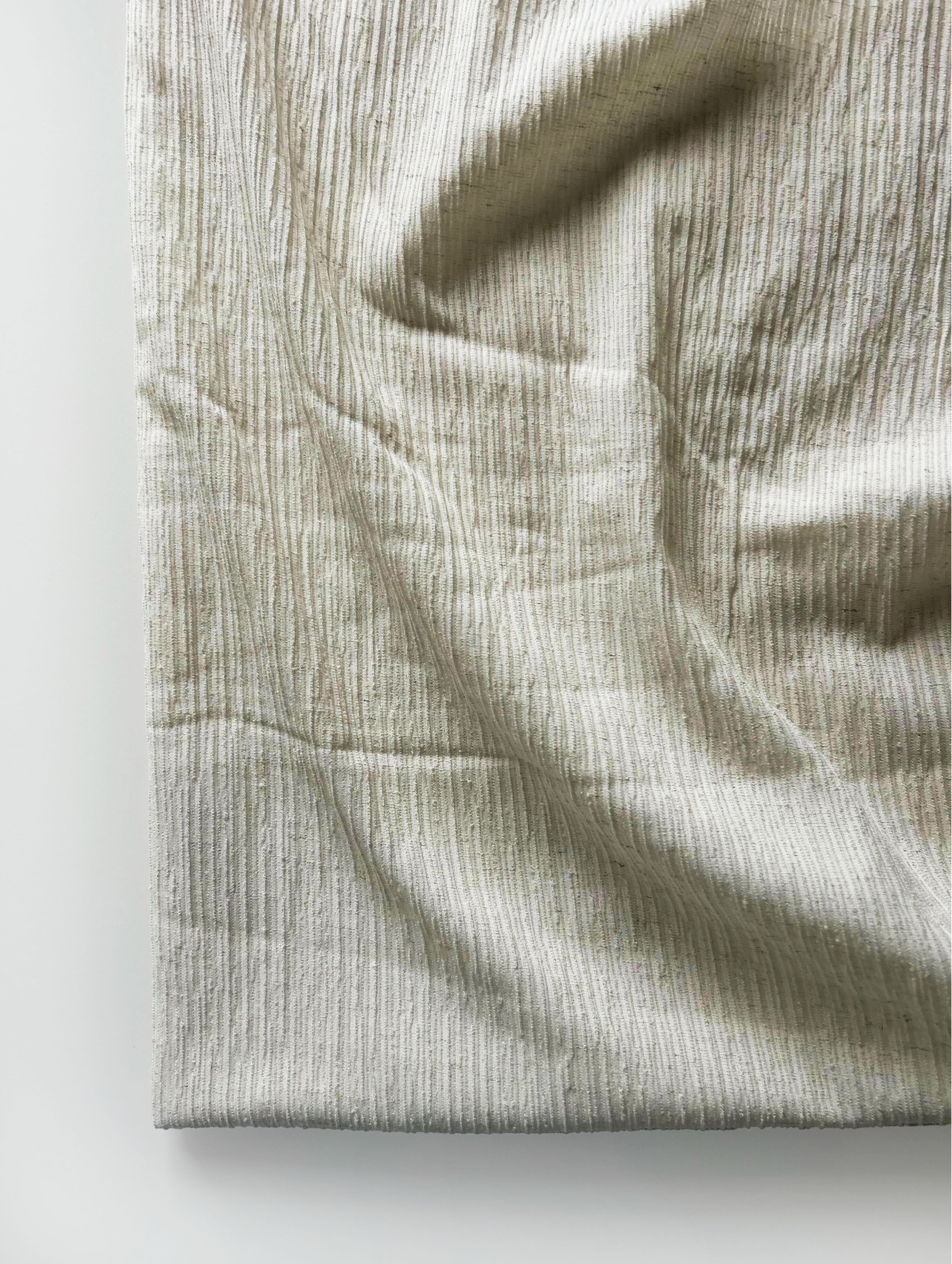 Blended Natural Cotton Crushed Lycra Fabric 58"