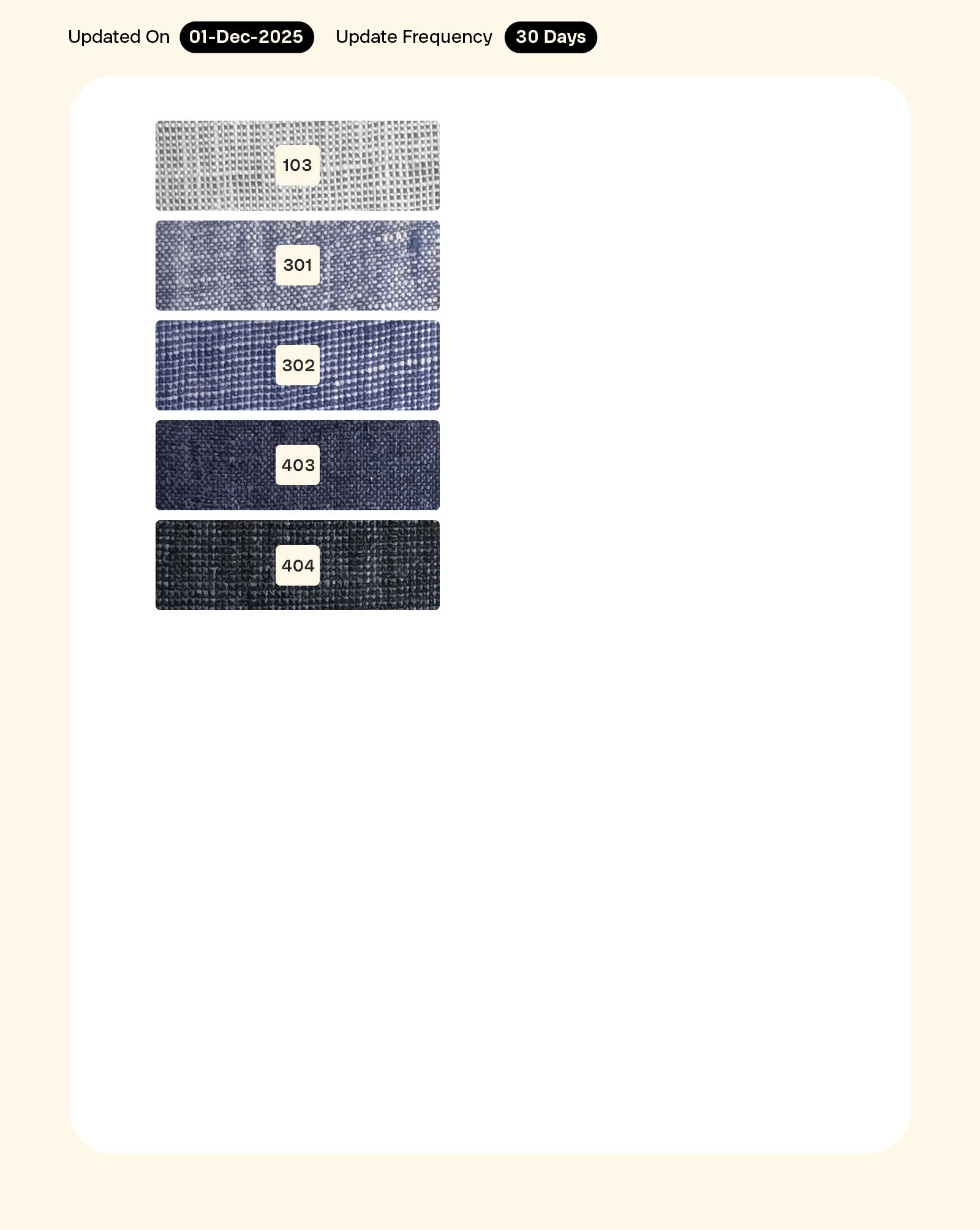 40 Lea Linen Yarn Dyed Fabric 58"