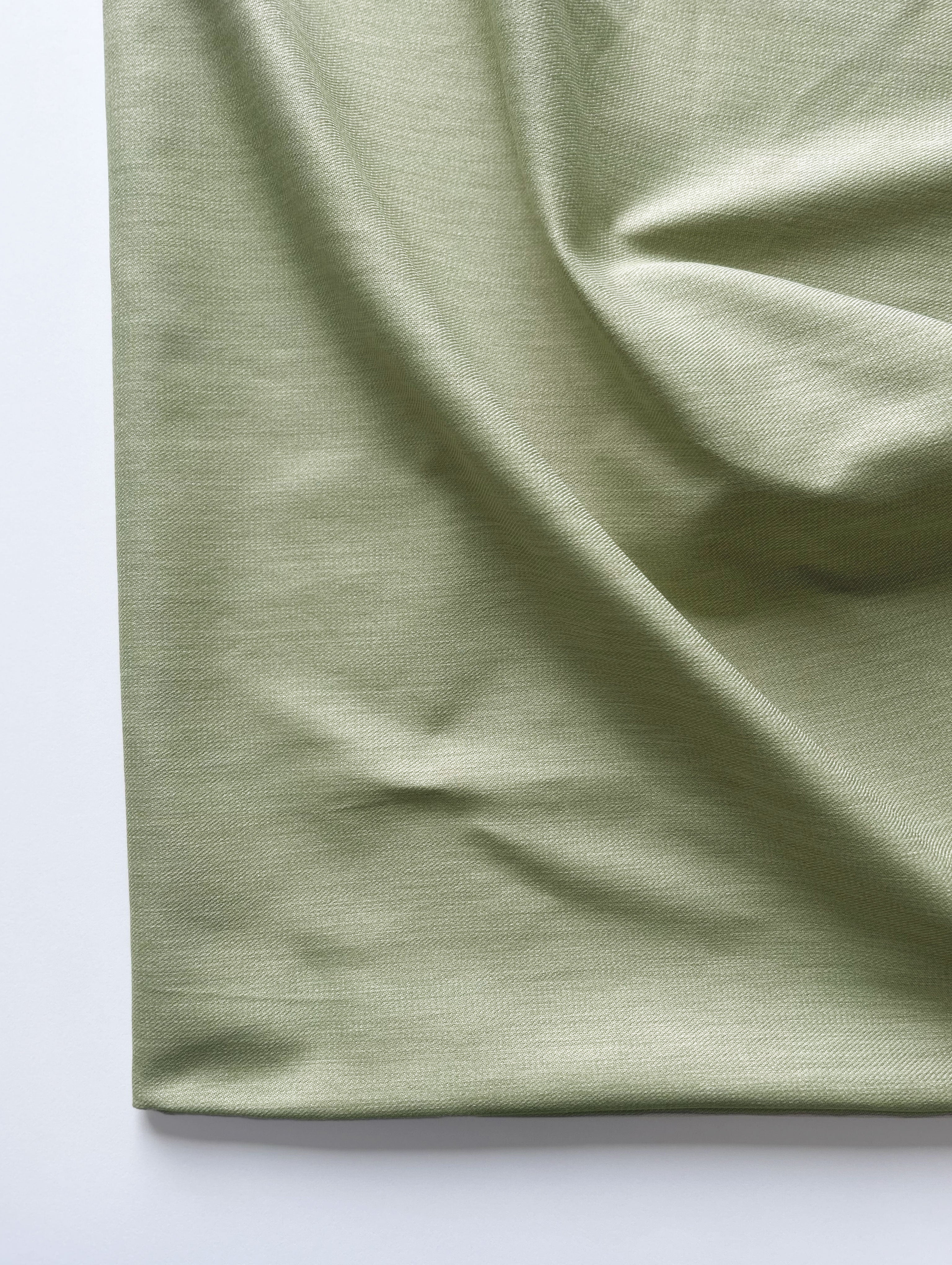 Green Cotton Denim Yarn Dyed Fabric 62"