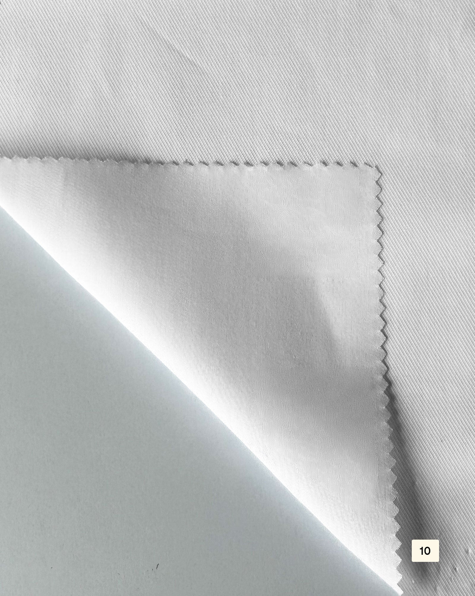 40s Cotton Twill White Fabric 58"