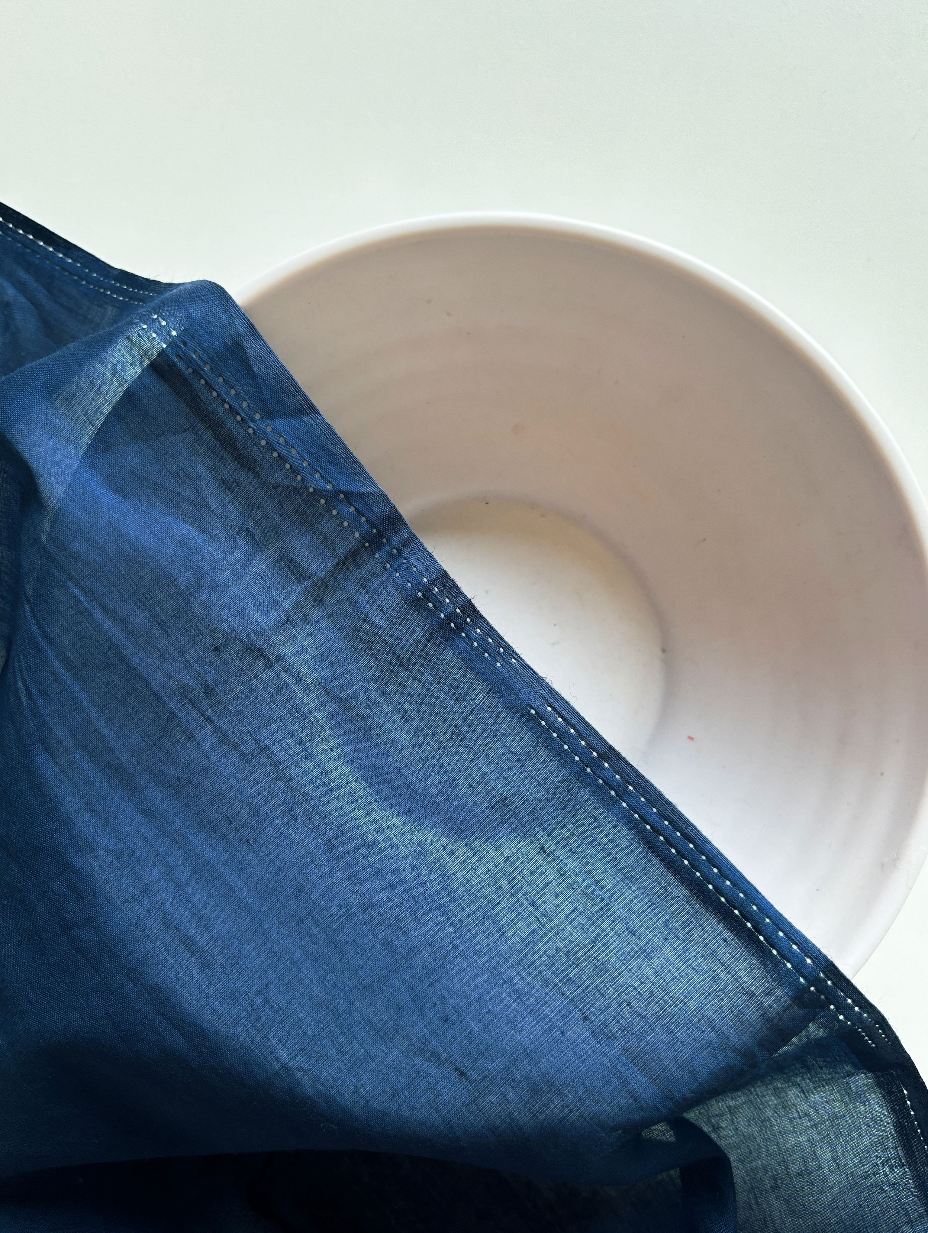 Navy Blue (92 x 80) Voile Cotton Mill Dyed Fabric