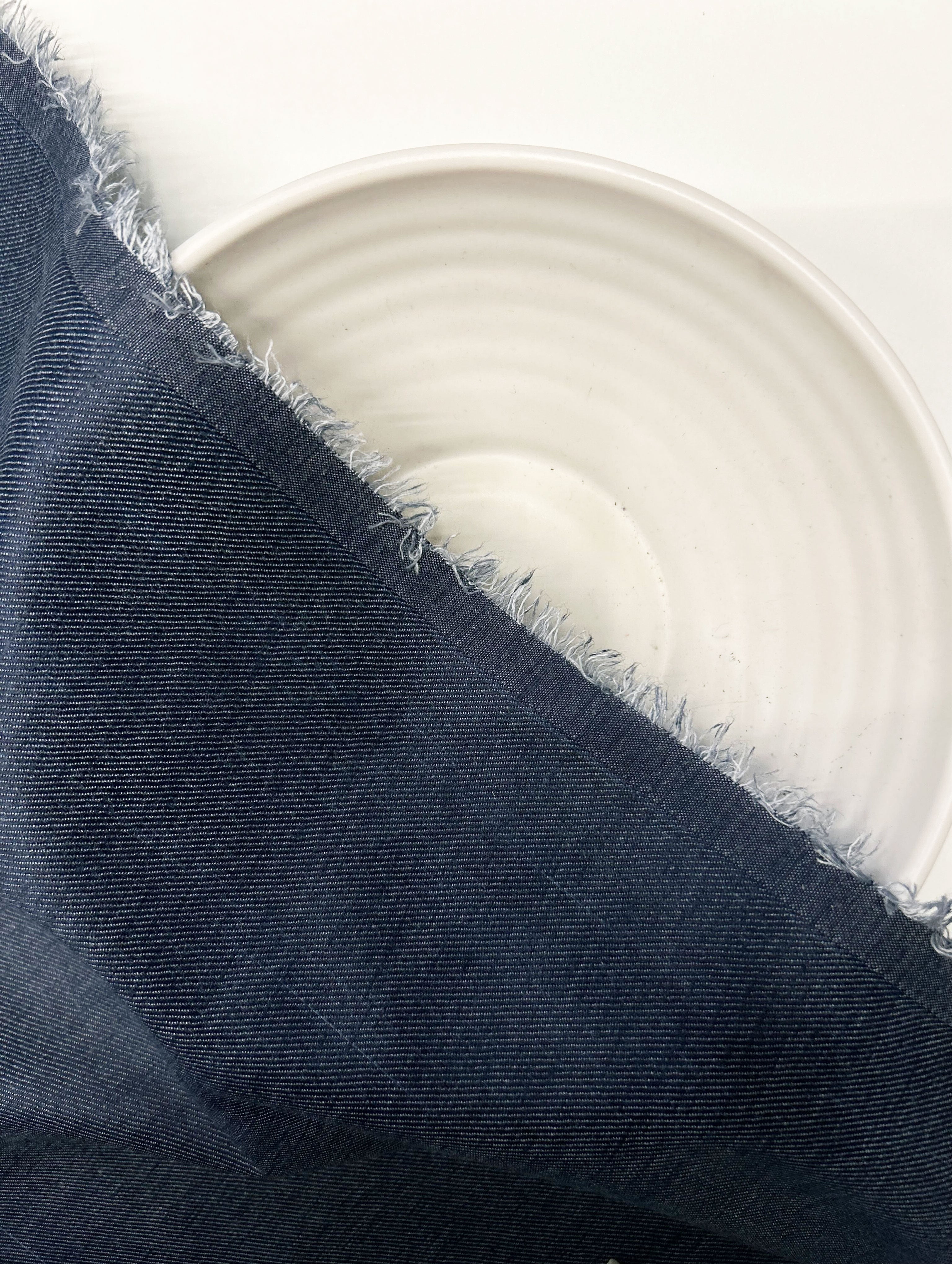 Blended Cotton Yarn Dyed Twill Denim Fabric 58"