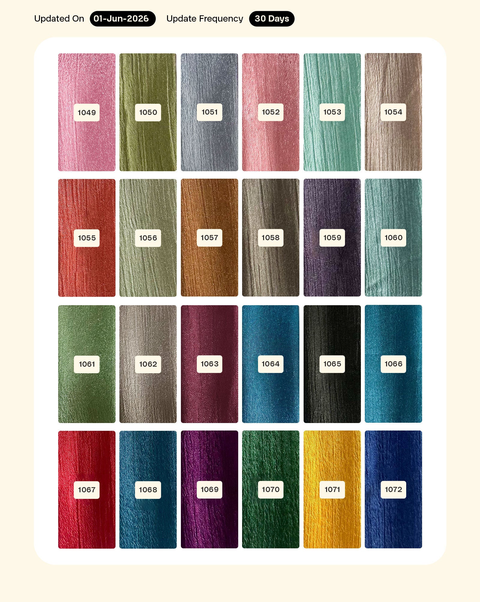 Poly Chinnon Mill Dyed Fabric 44"