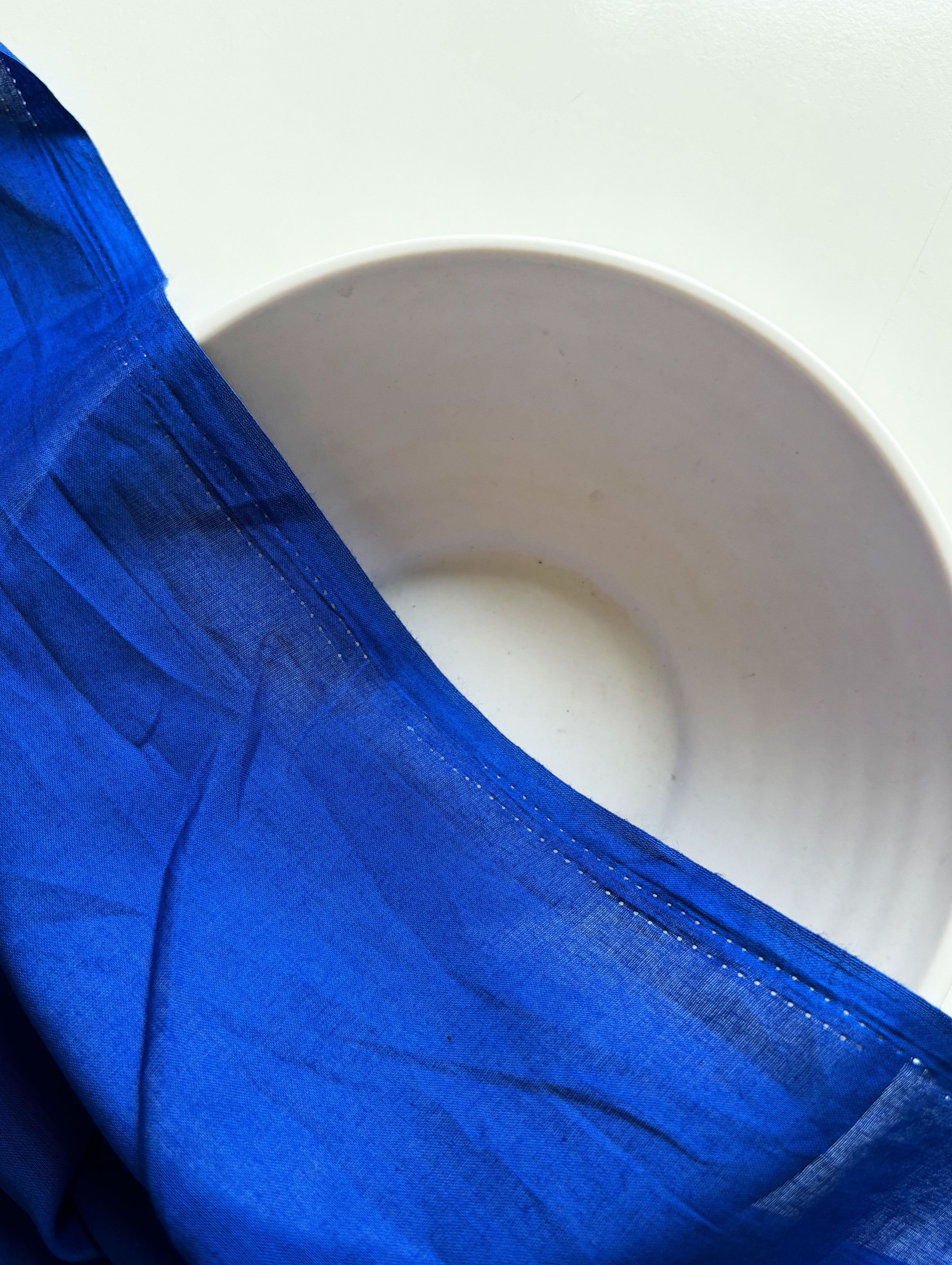 Blue (92 x 80) Voile Cotton Mill Dyed Fabric