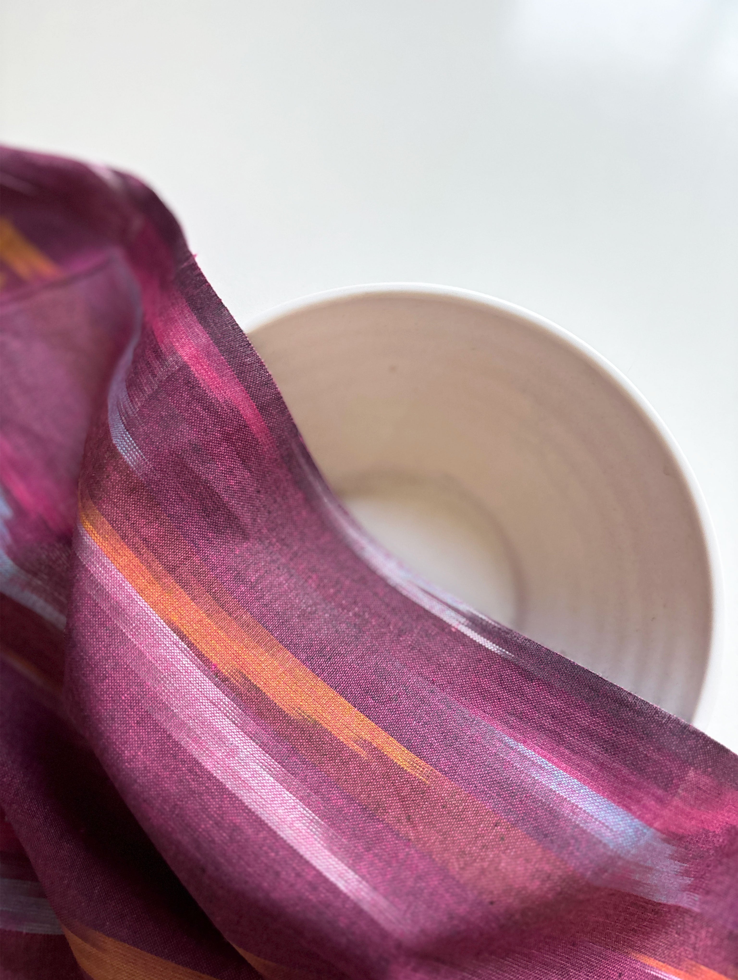 Fuchsia Ikat Cotton Fabric