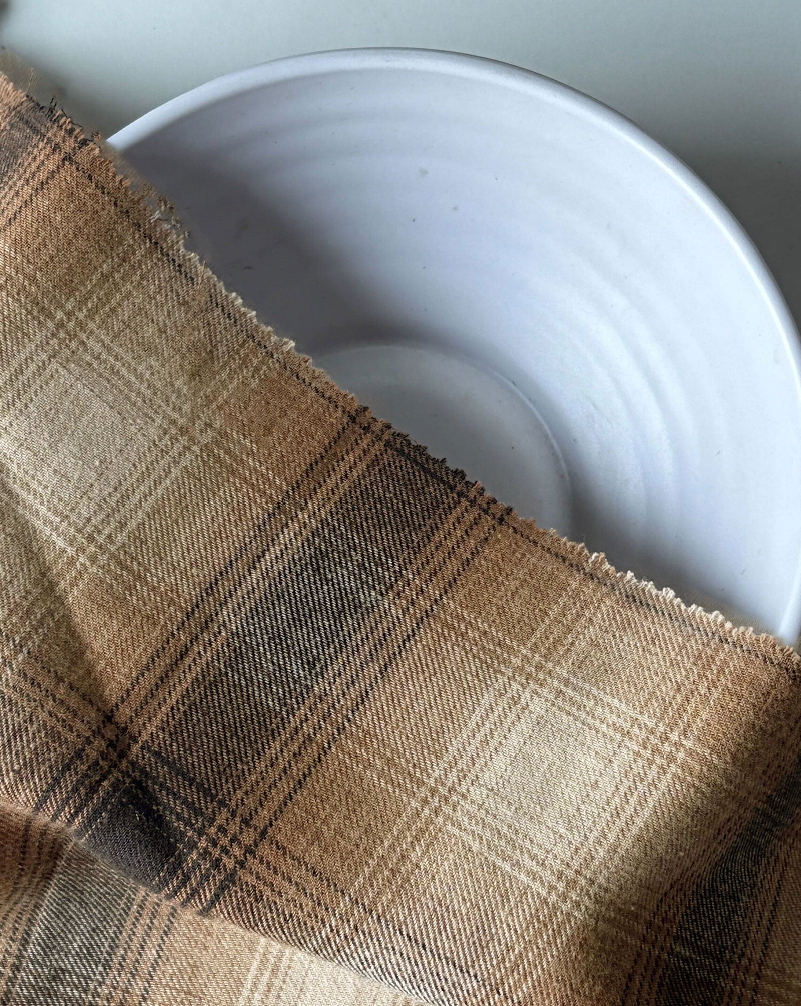 20s Cotton Yarn Dyed Twill Single Side Brushed Fabric 56"