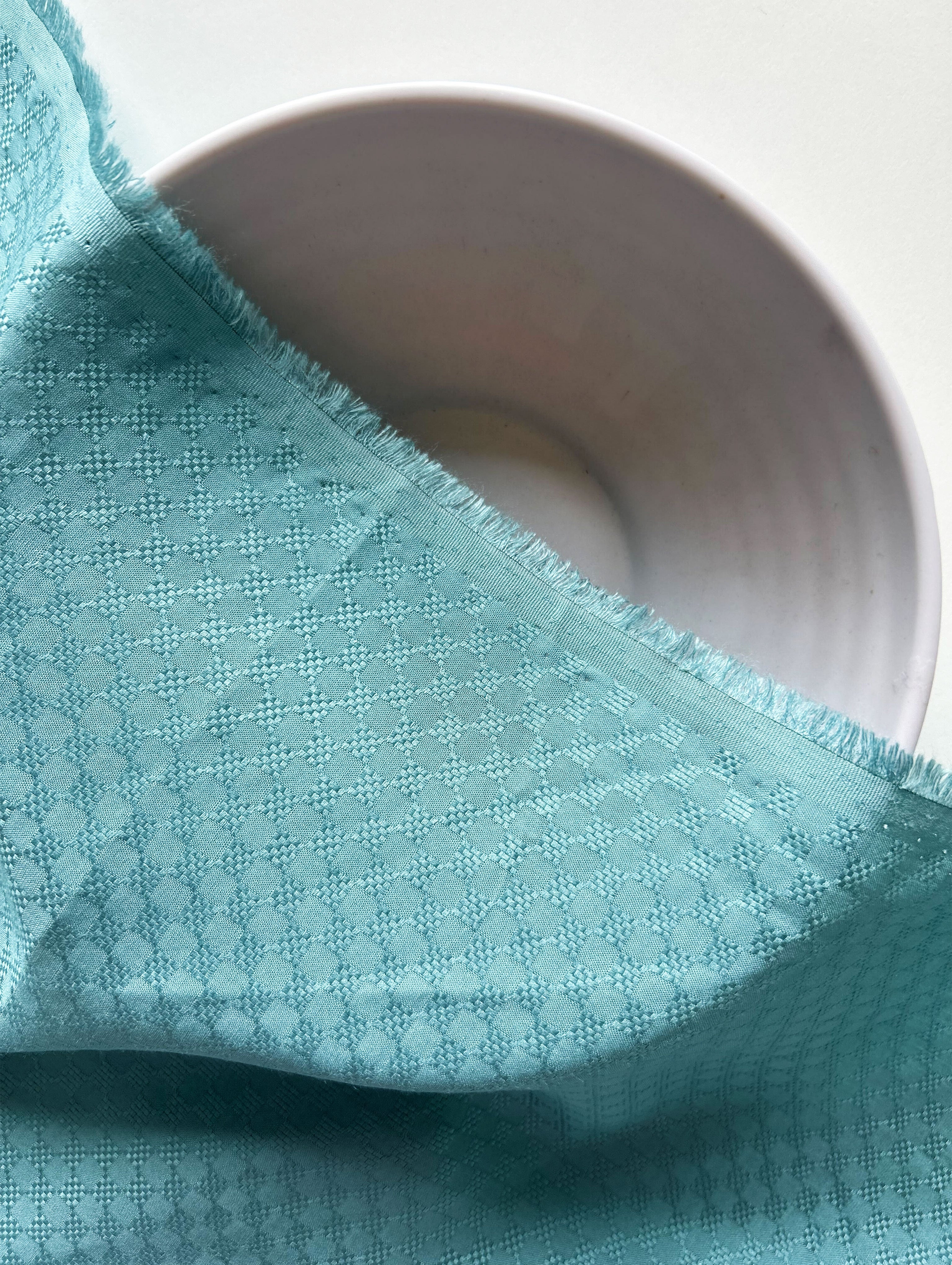 Rayon Geometric Dobby Mill Dyed Fabric 56"