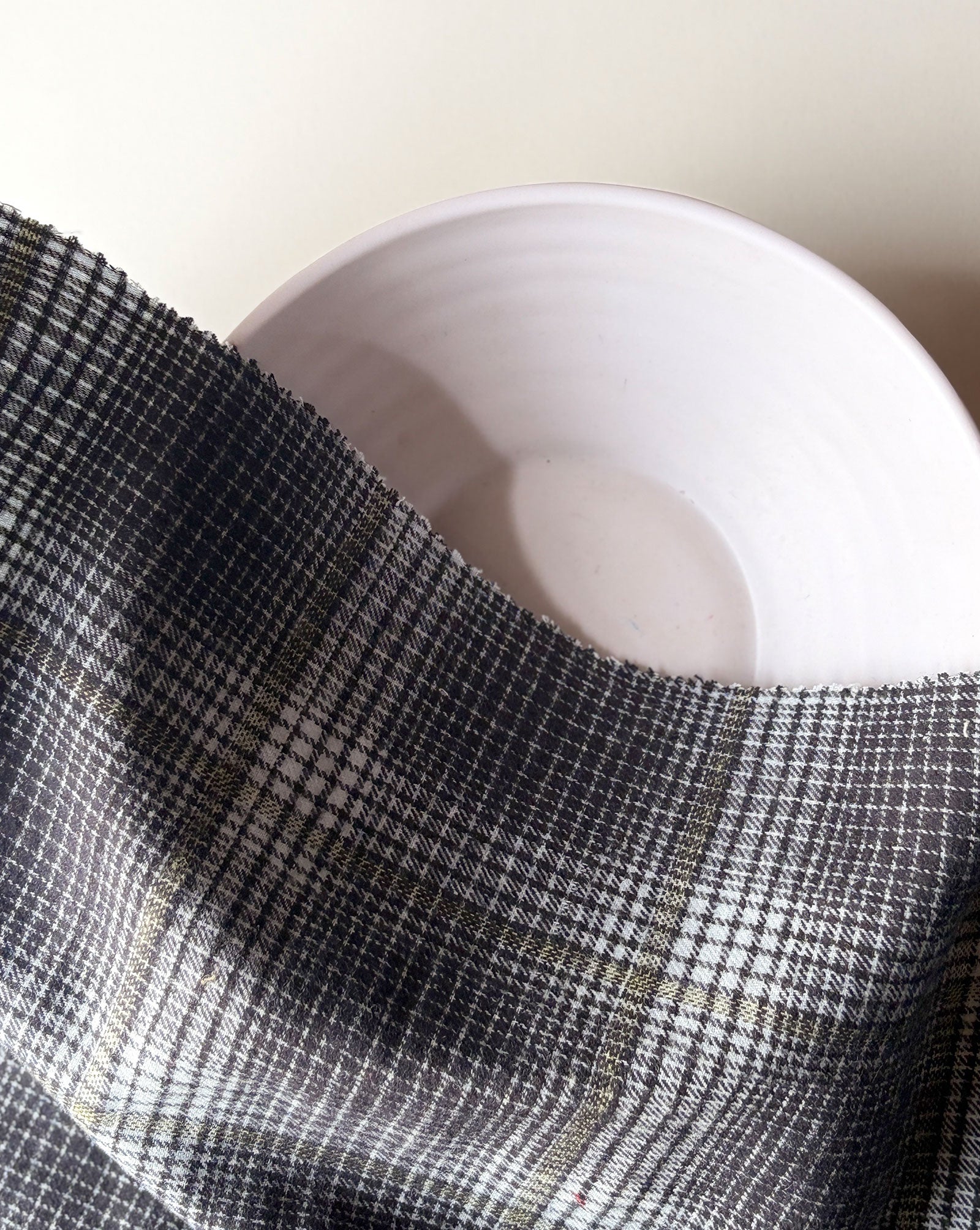 Black Cotton Y/D Twill Single Side Brushed Fabric 56"