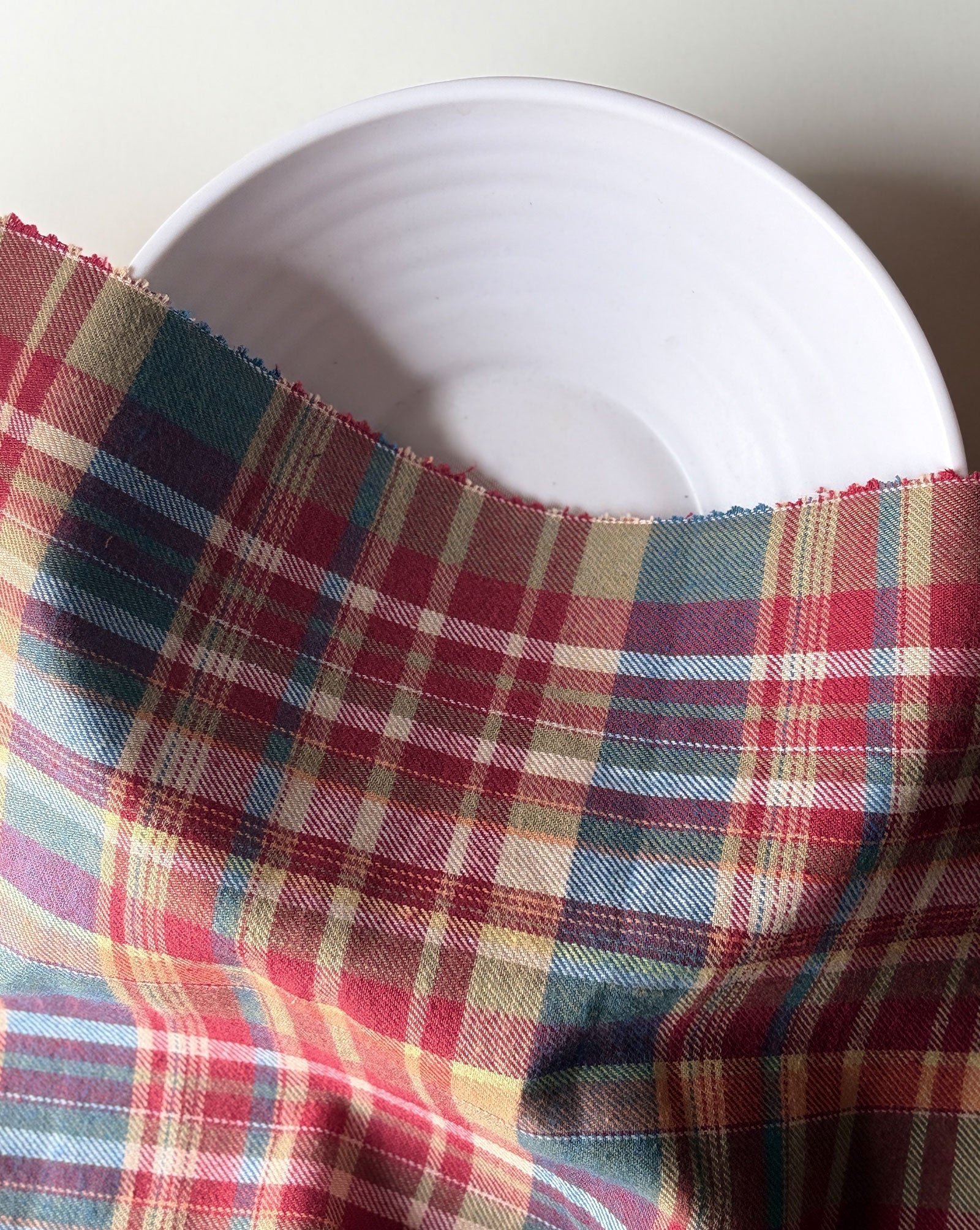 Multi Color Cotton Y/D Twill Single Side Brushed Fabric 56"