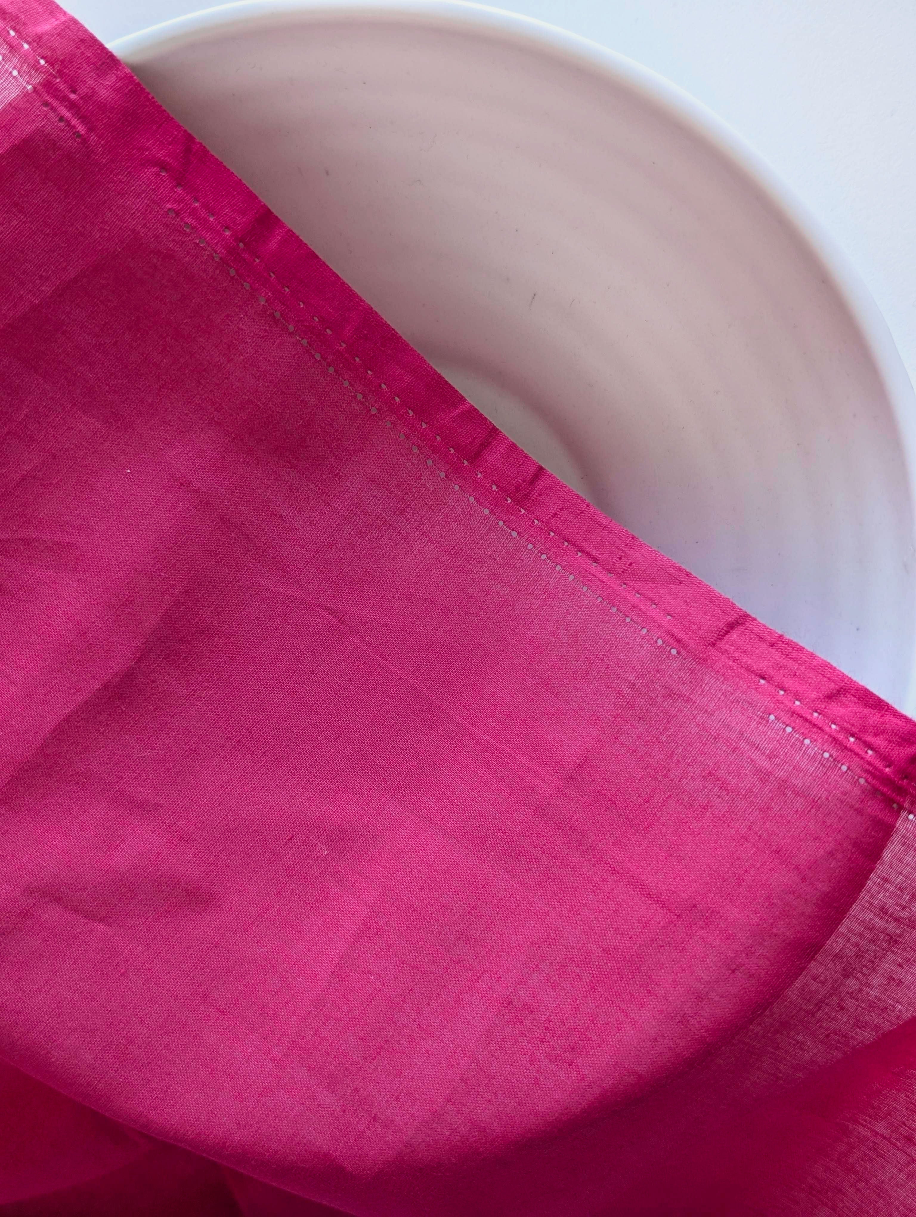 Fuchsia (92 x 80) Voile Cotton Mill Dyed Fabric