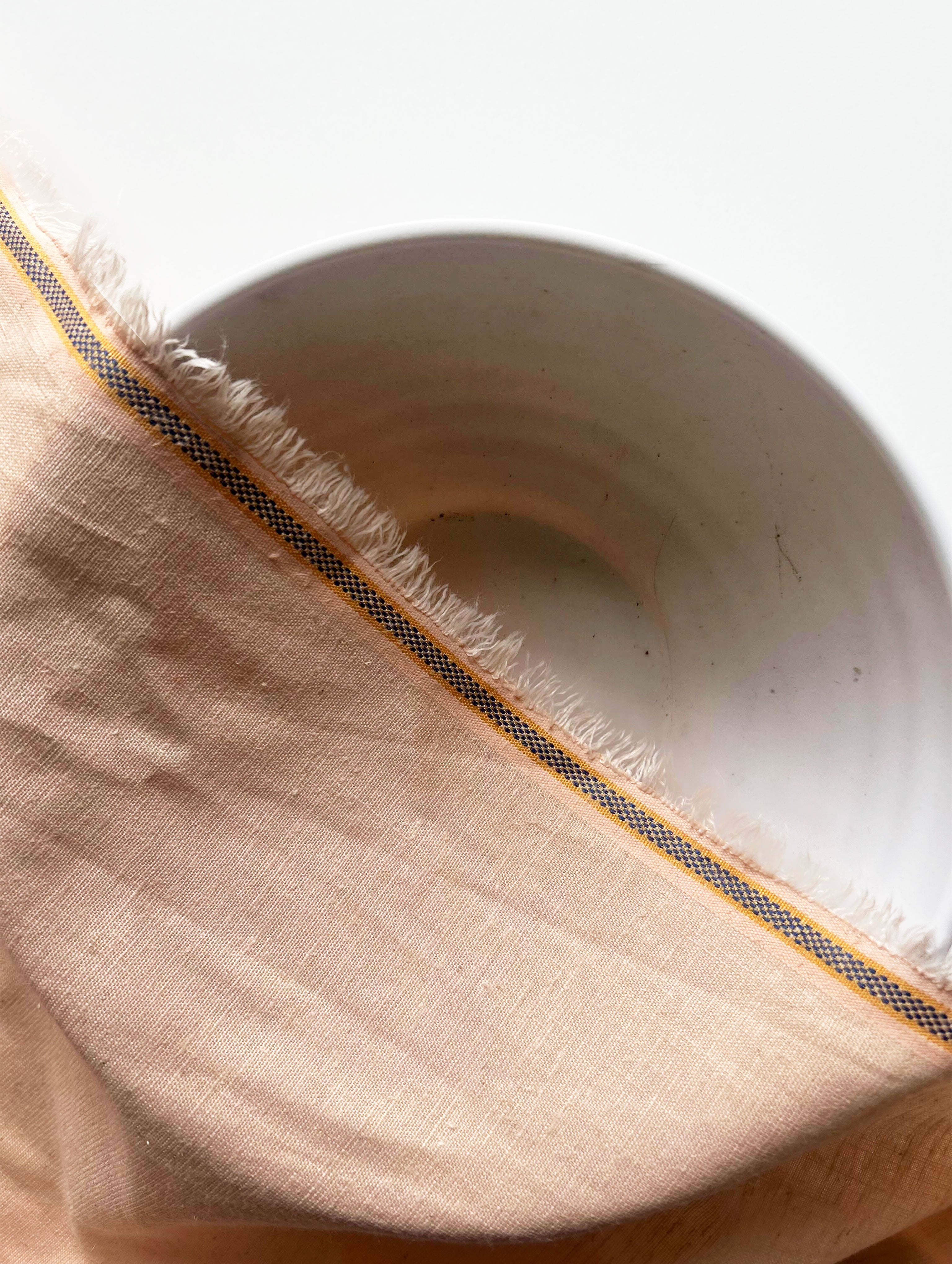 Orange Blended Cotton Neps Mill Dyed Fabric 58"