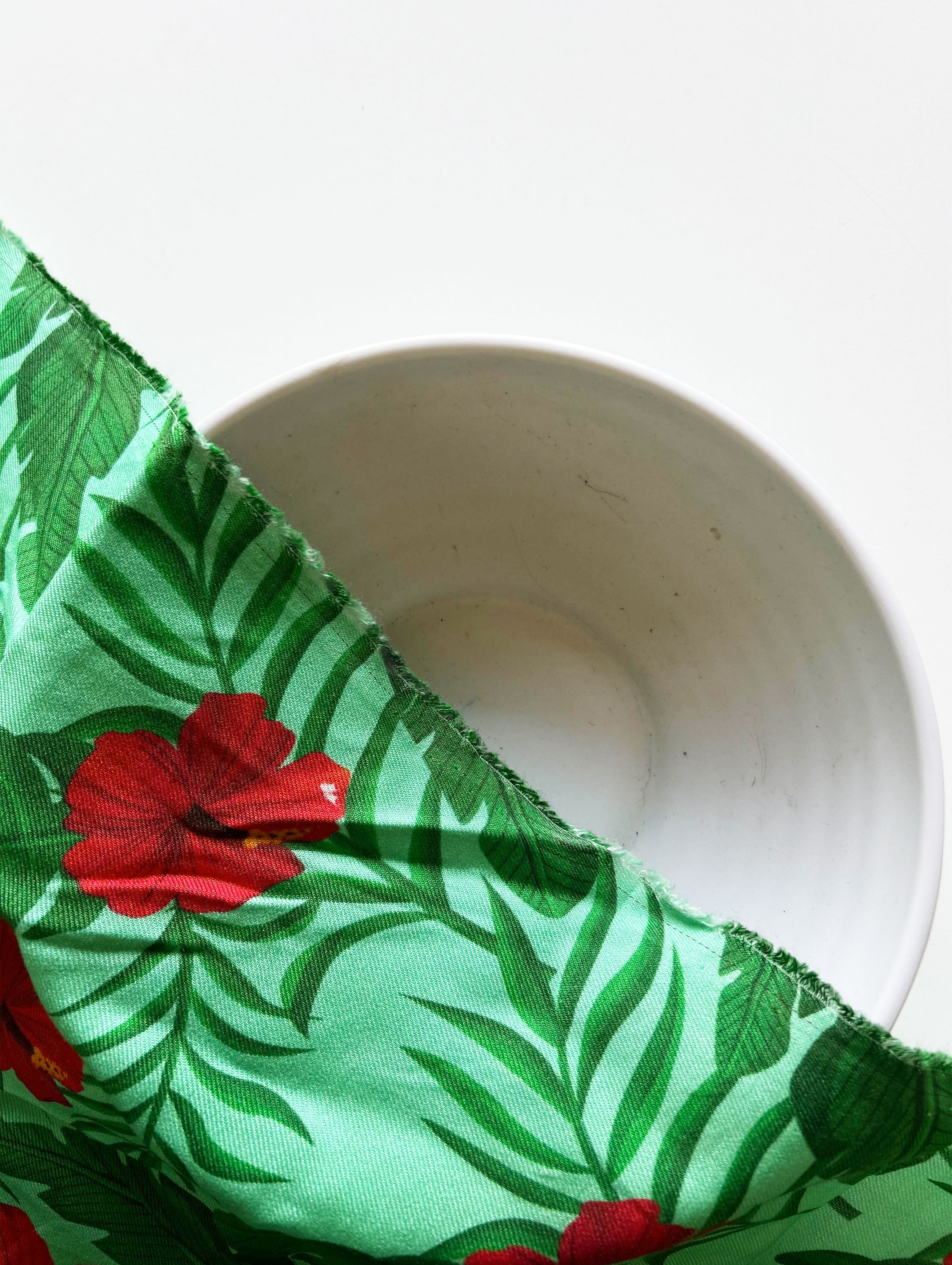 White Digital Print 30s Liva Viscose Twill Fabric 58''