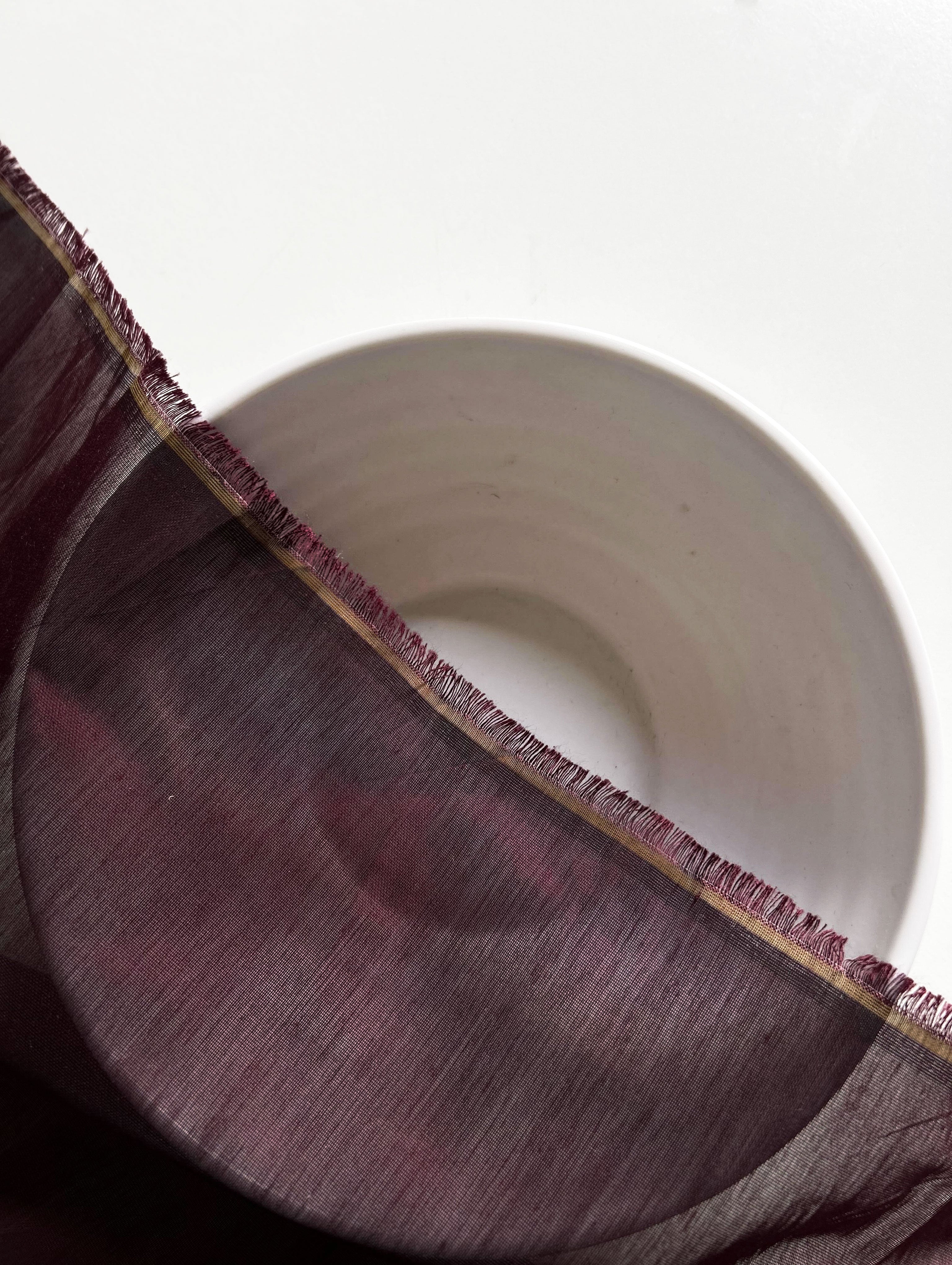 Dark Maroon Poly Viscose Mill Dyed Fabric (Modal Chanderi) - 6 kg