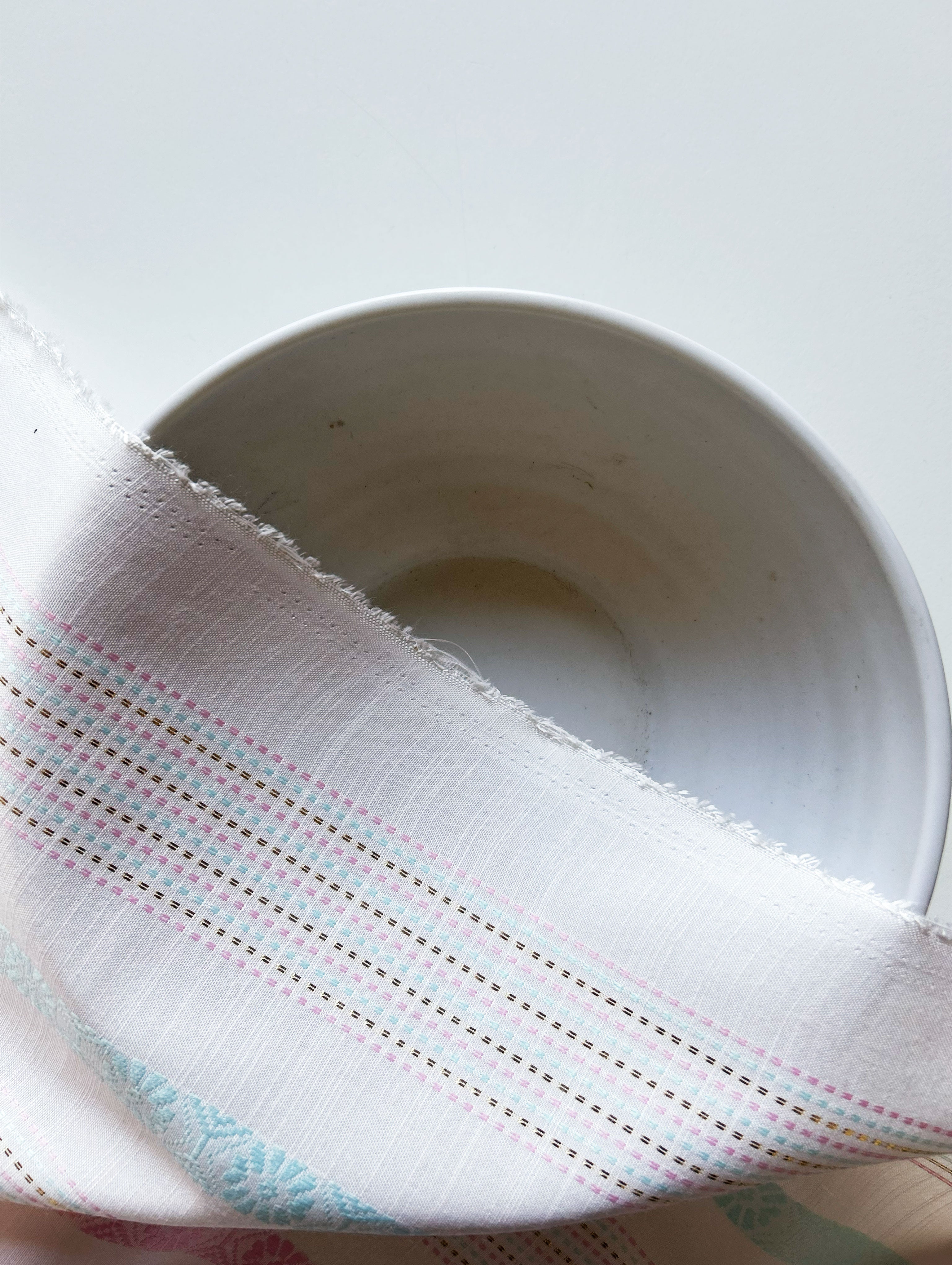 White Loom Textured Blended Viscose Dobby Yarn Dyed Fabric 57"