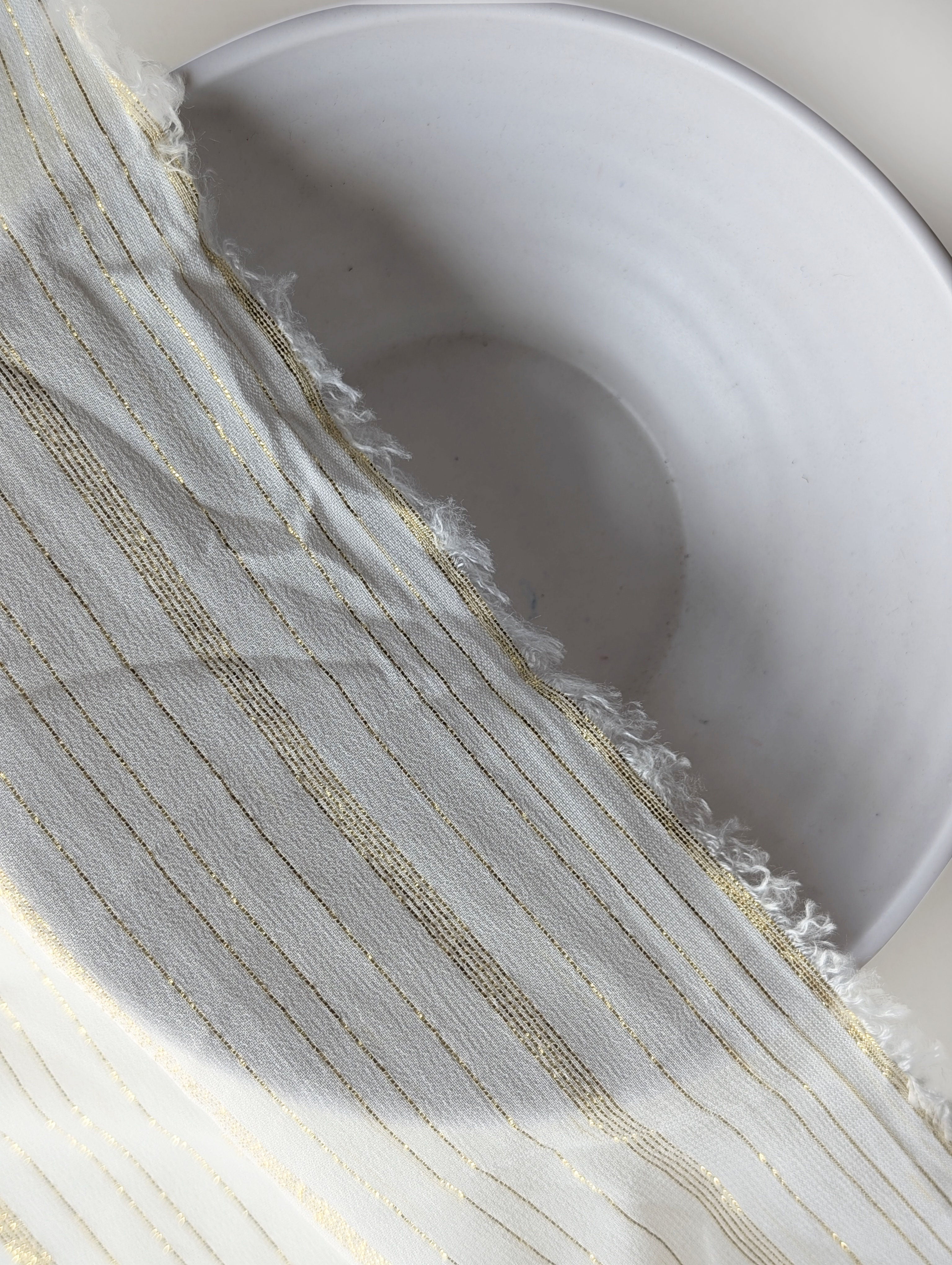 95 Gram Viscose Georgette Lurex Fabric 47" - ( Swatch 10x12" )