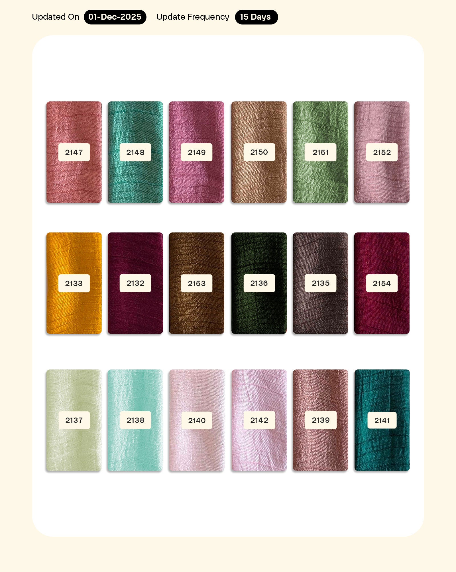 Poly Slub Satin Fabric - 11.5 kg