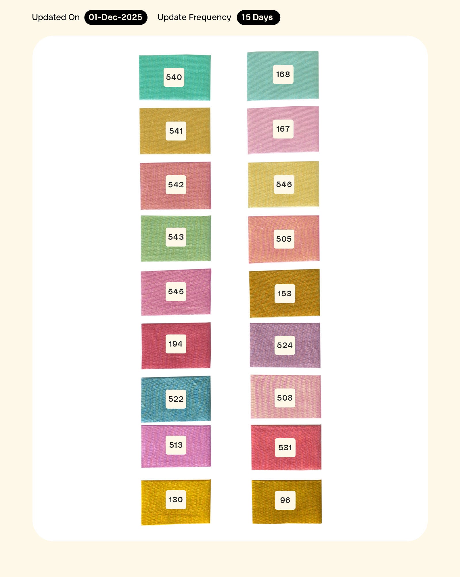 Poly Viscose Mill Dyed Fabric (Modal Chanderi) - 6 kg