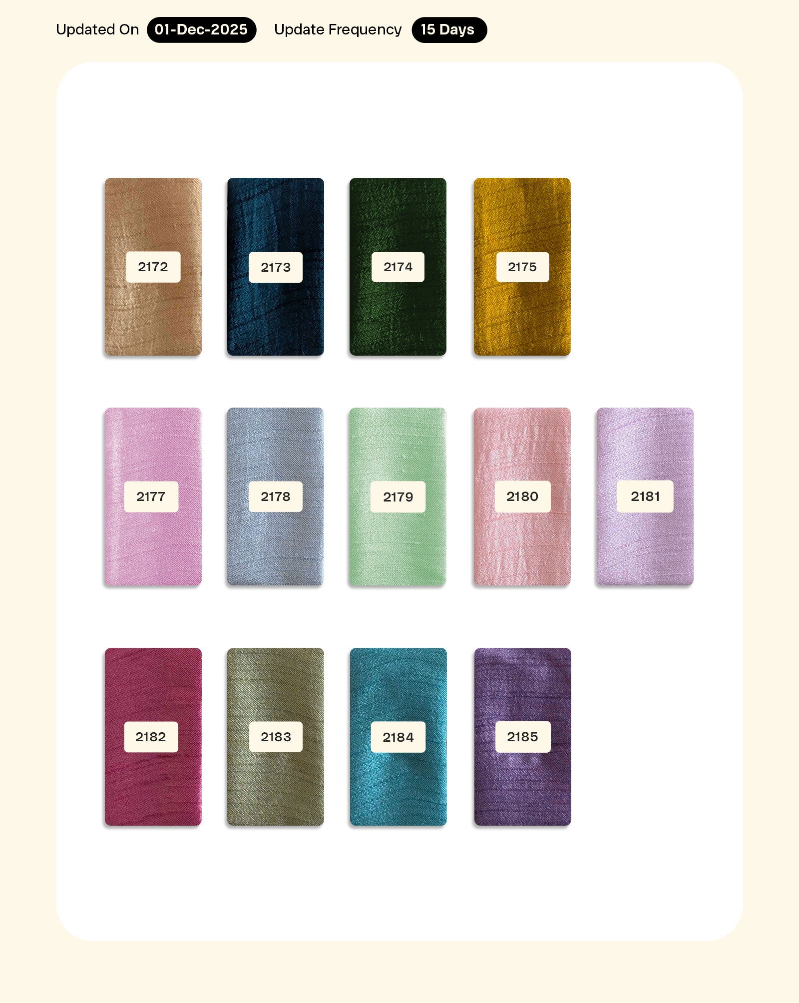 Poly Slub Satin Fabric - 11.5 kg