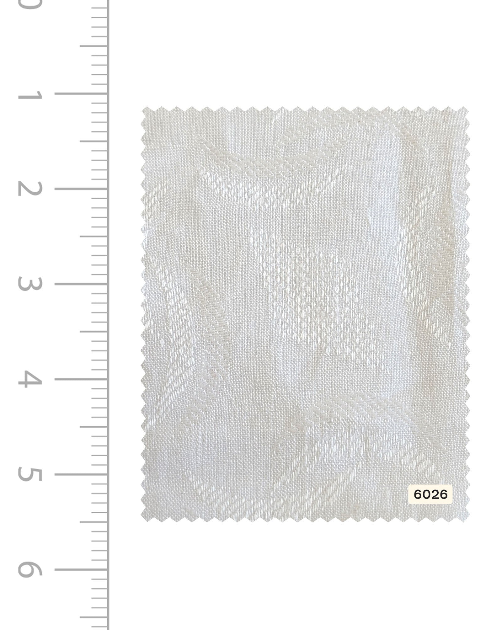 White 60 Lea Pure Jacquard Linen Fabric 58"