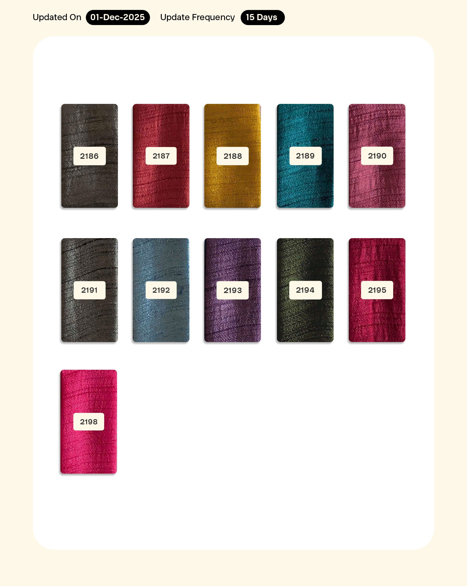 Poly Slub Satin Fabric - 11.5 kg