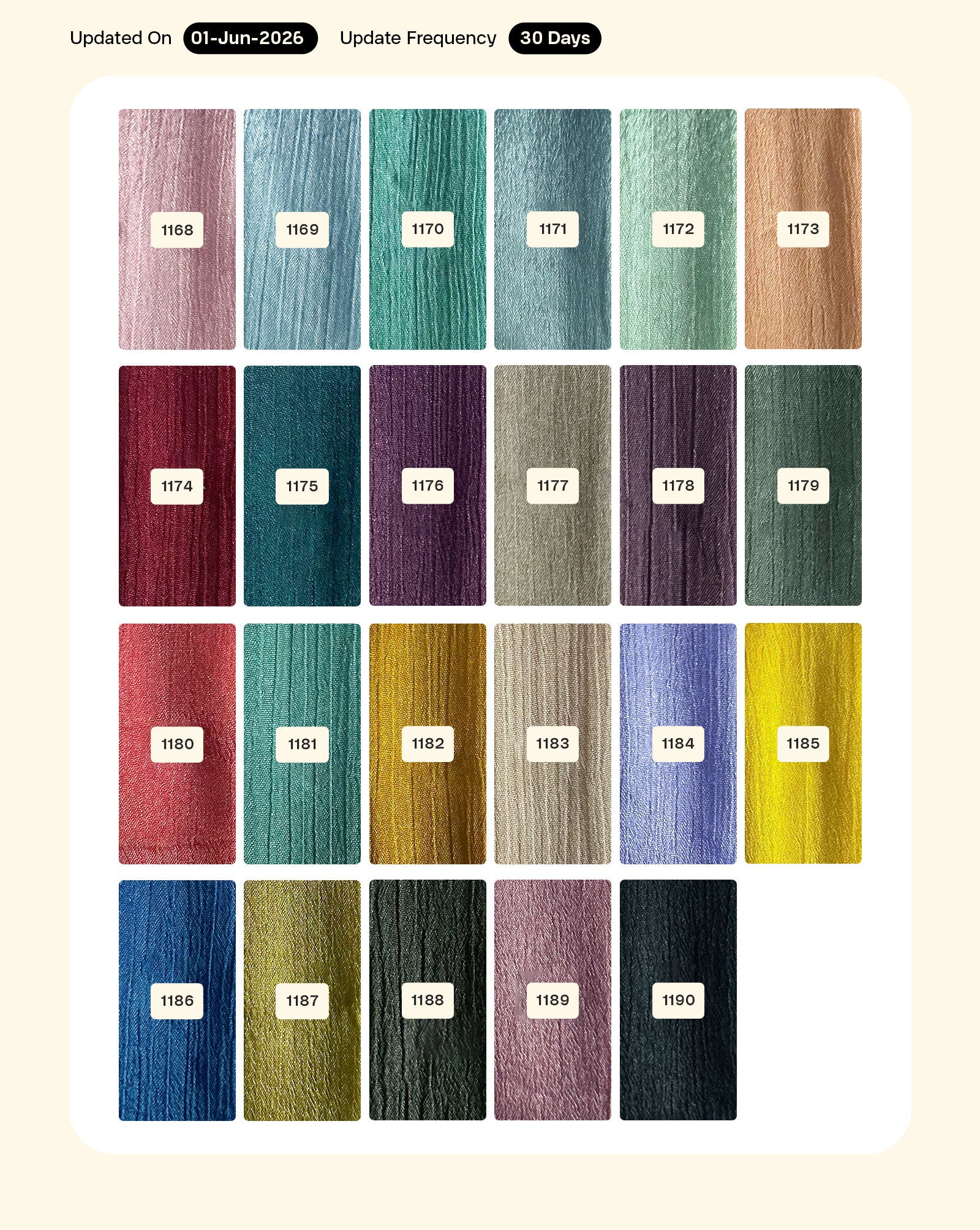 Poly Chinnon Mill Dyed Fabric 44"