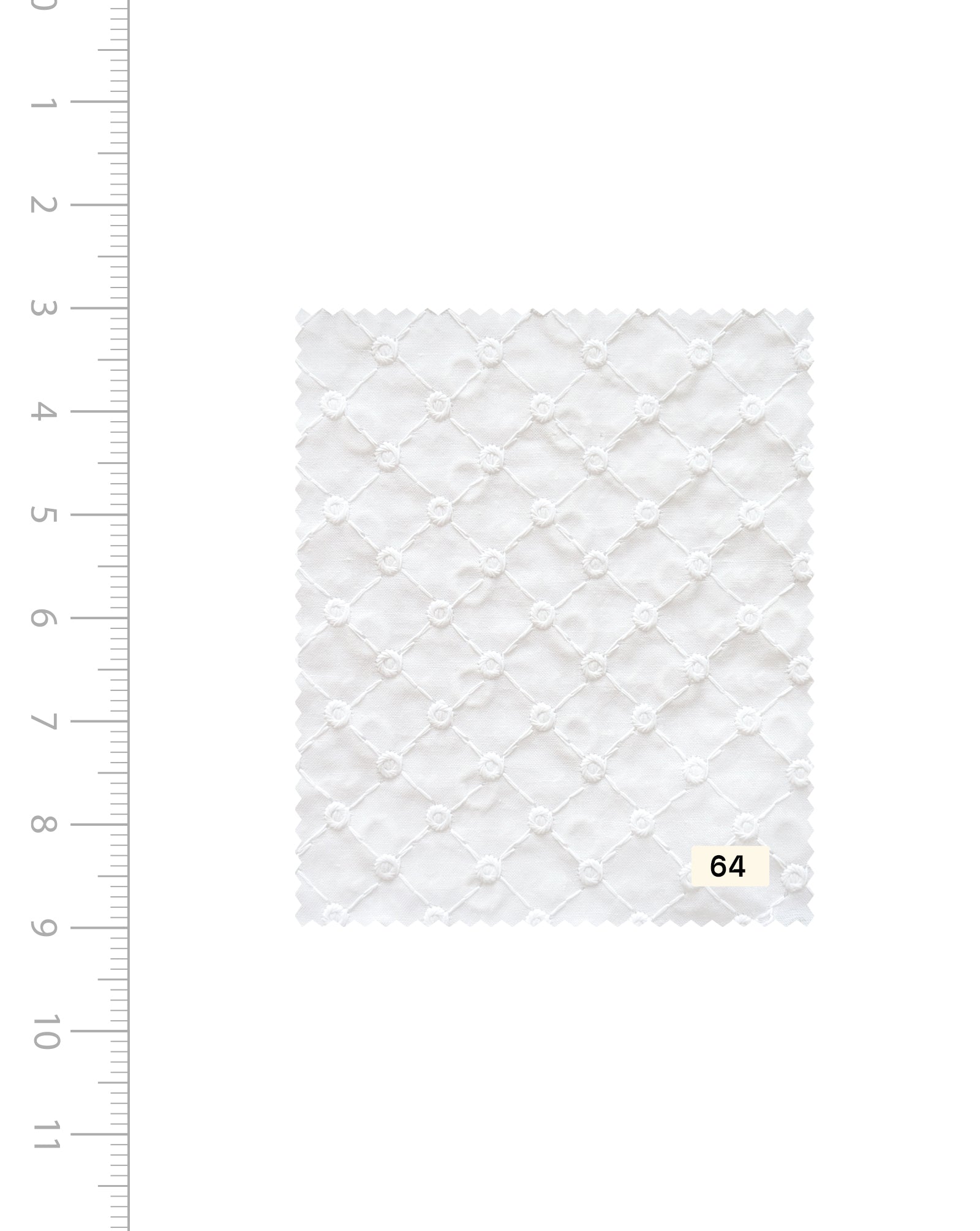 Blended Cotton Schiffli Embroidery Fabric (Bleached)