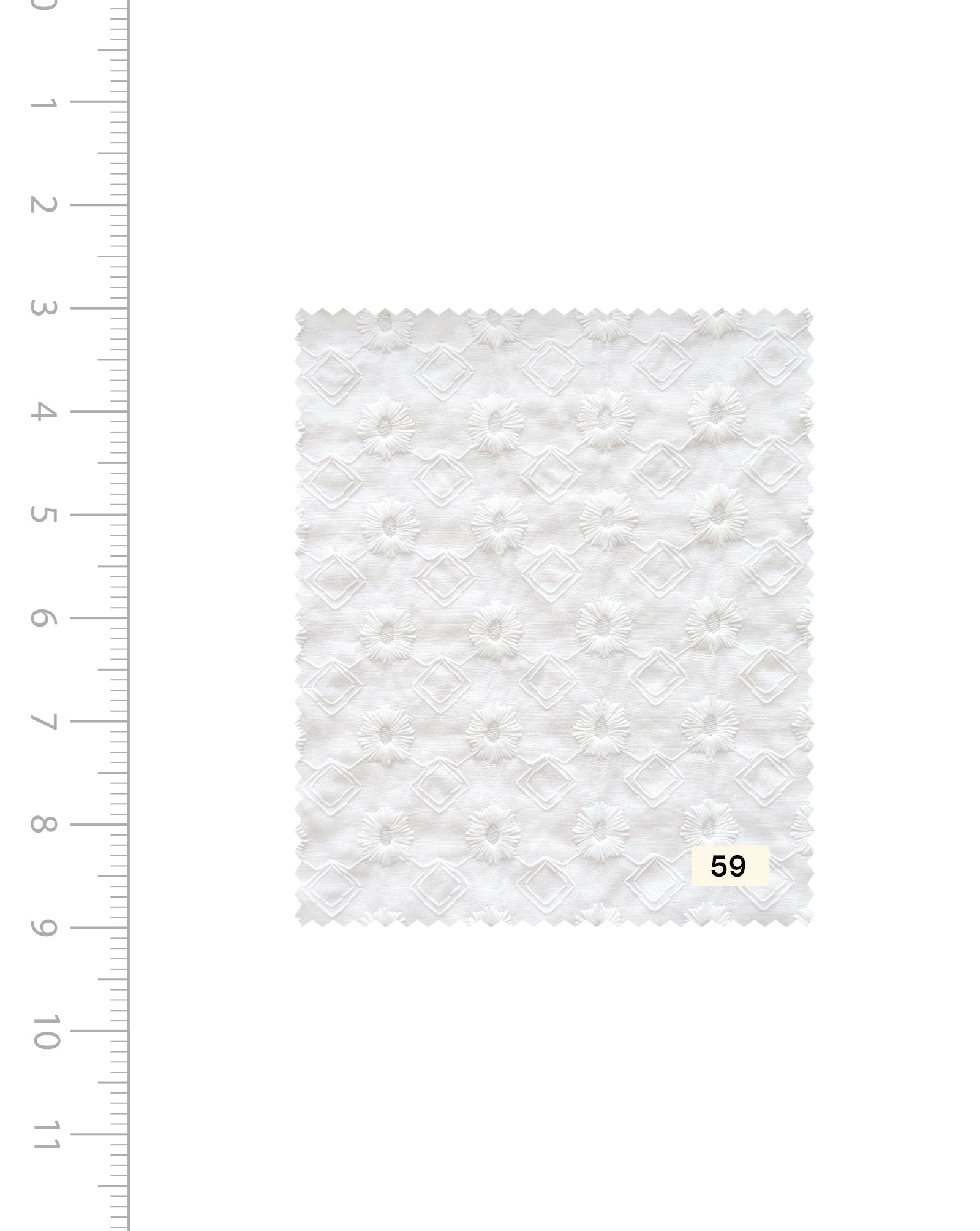 Blended Cotton Schiffli Embroidery Fabric (Bleached)