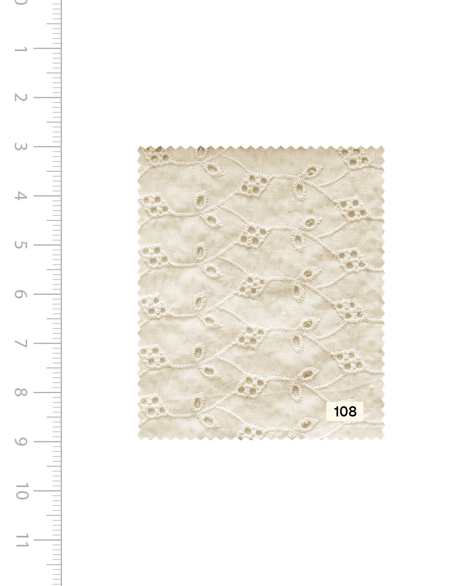 Schiffli Embroidery Cotton Fabric (Greige) - 004 For Sale