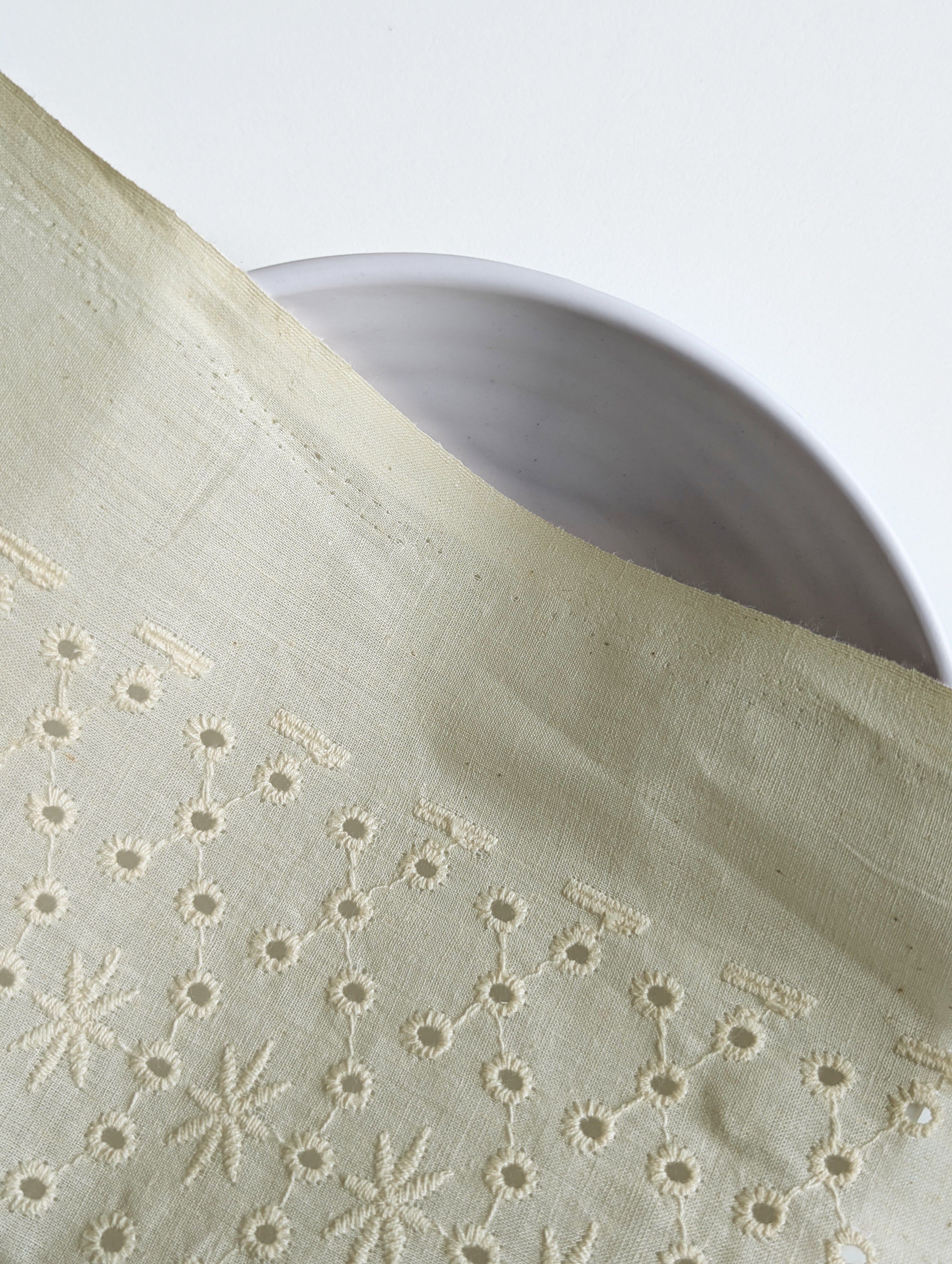 Order Schiffli Embroidery Cotton Fabric (Greige) - 004 Online