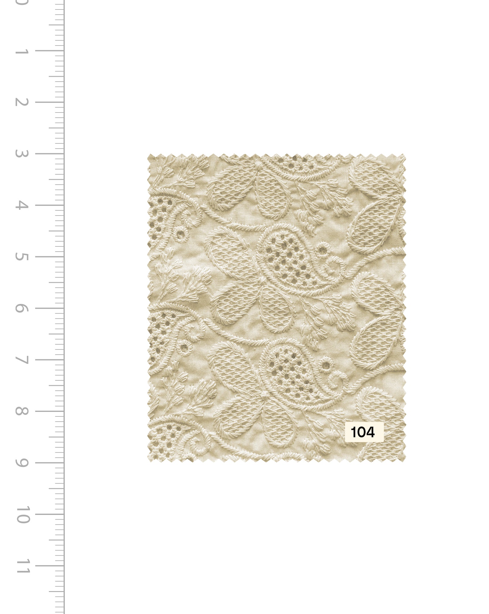 Order Schiffli Heavy Embroidery Cotton Fabric 46" (Greige) Online