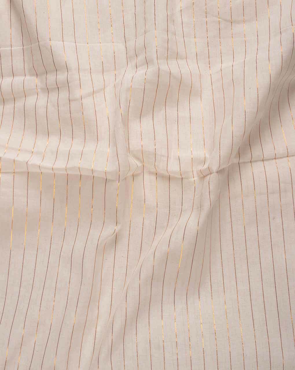 Greige Gold Stripes Lurex Fabric 47"