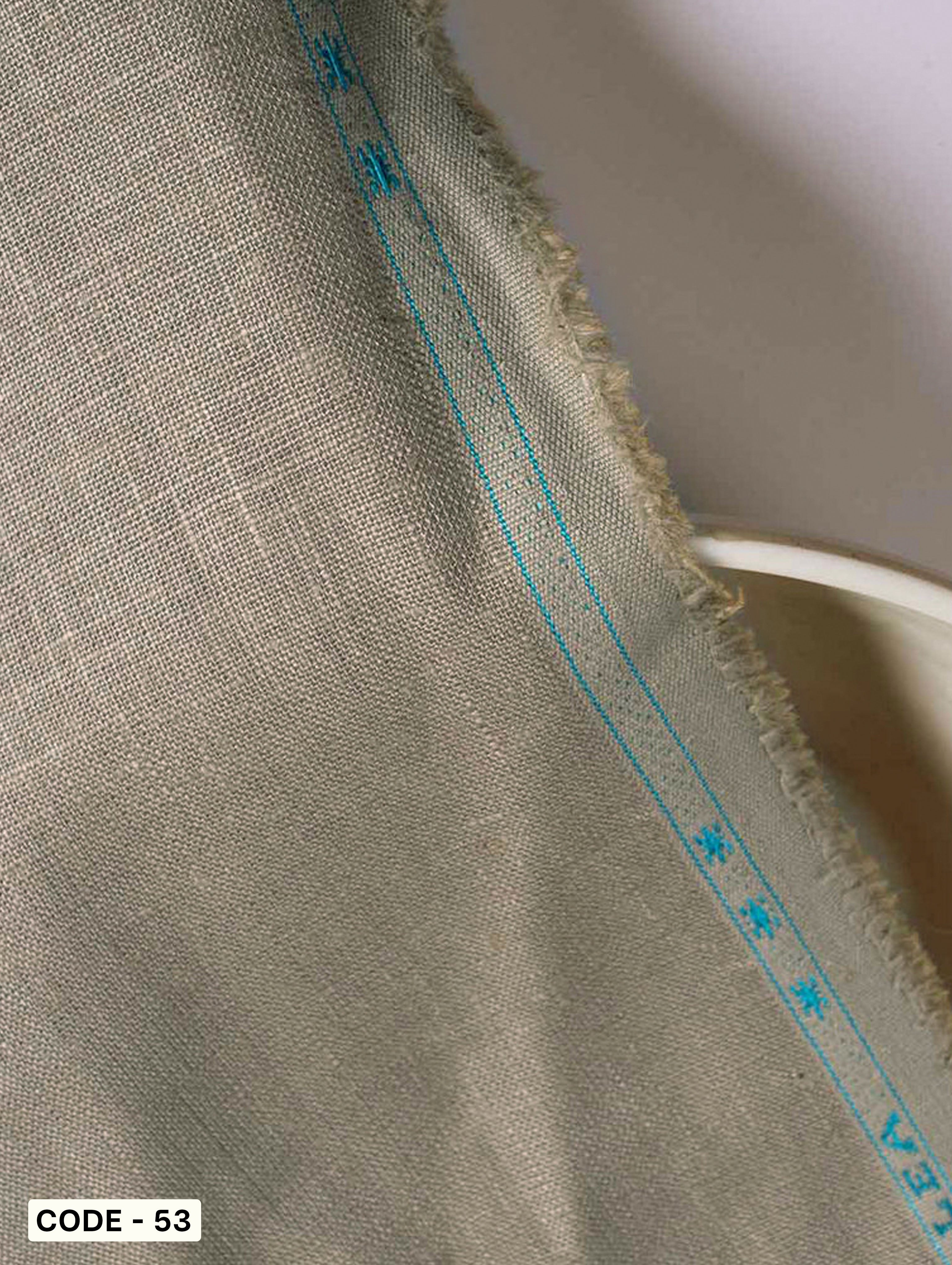 40 Lea Pure Linen Mill Dyed Fabric 58"