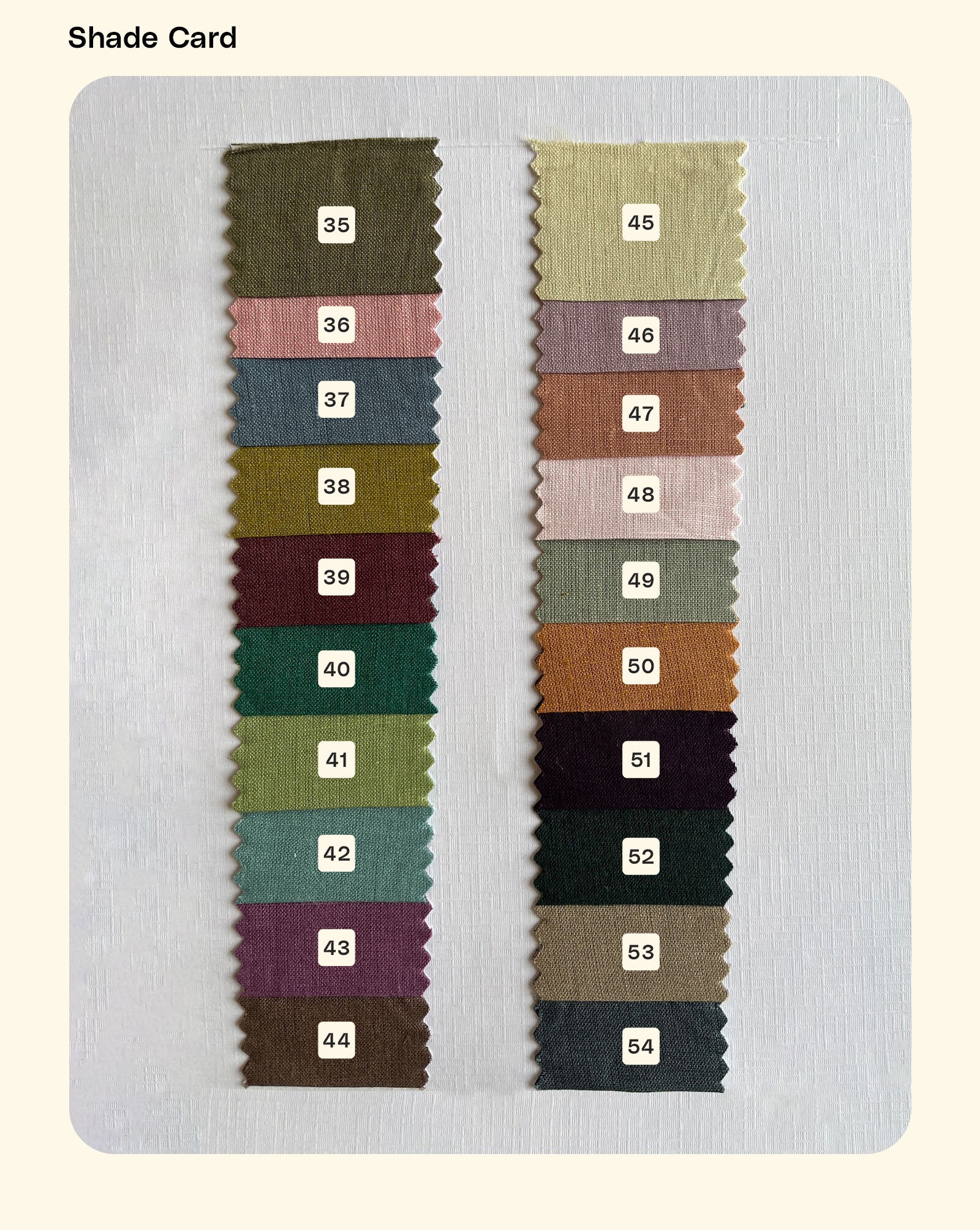 60 Lea Pure Linen Mill Dyed Fabric 58"