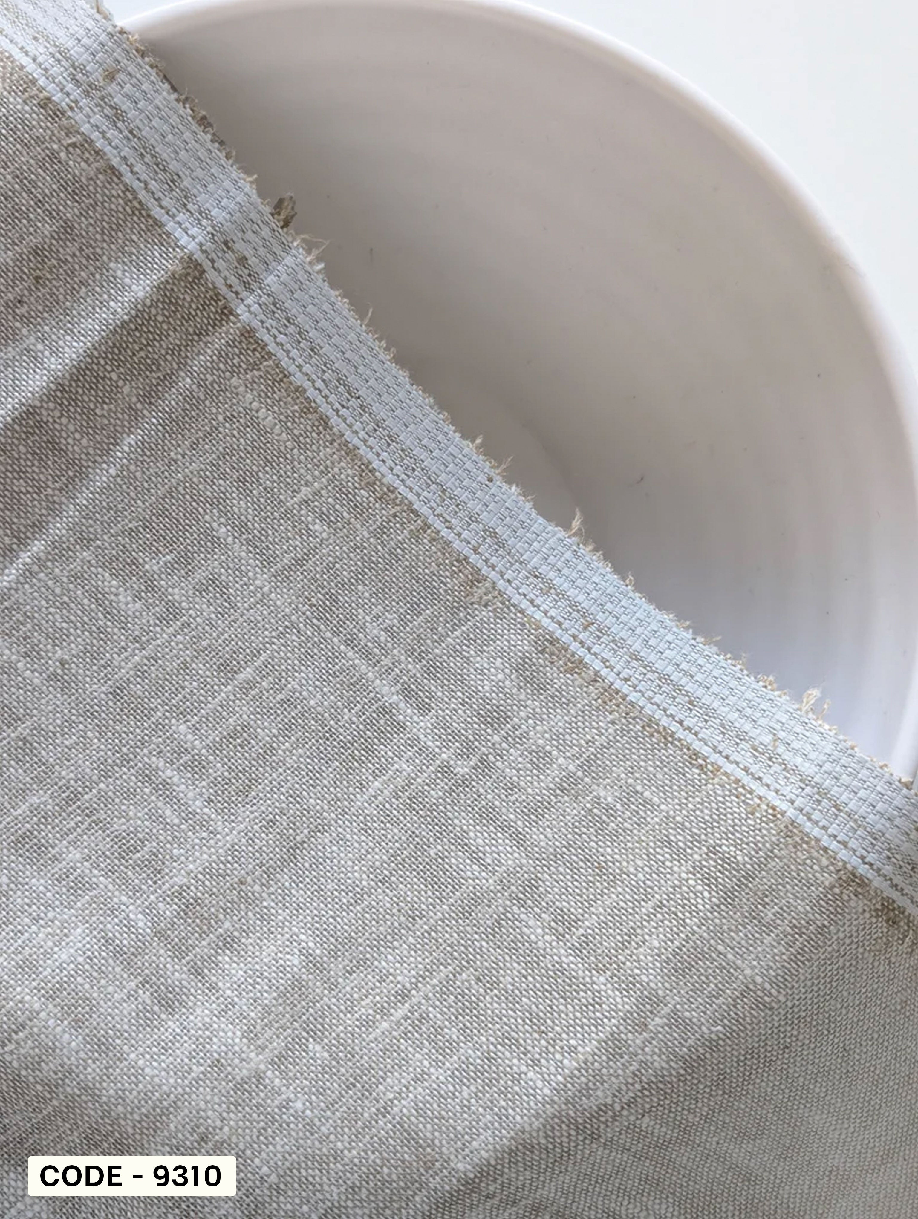 Beige Chambray Loom Textured Blended Cotton Yarn Dyed Fabric 58"